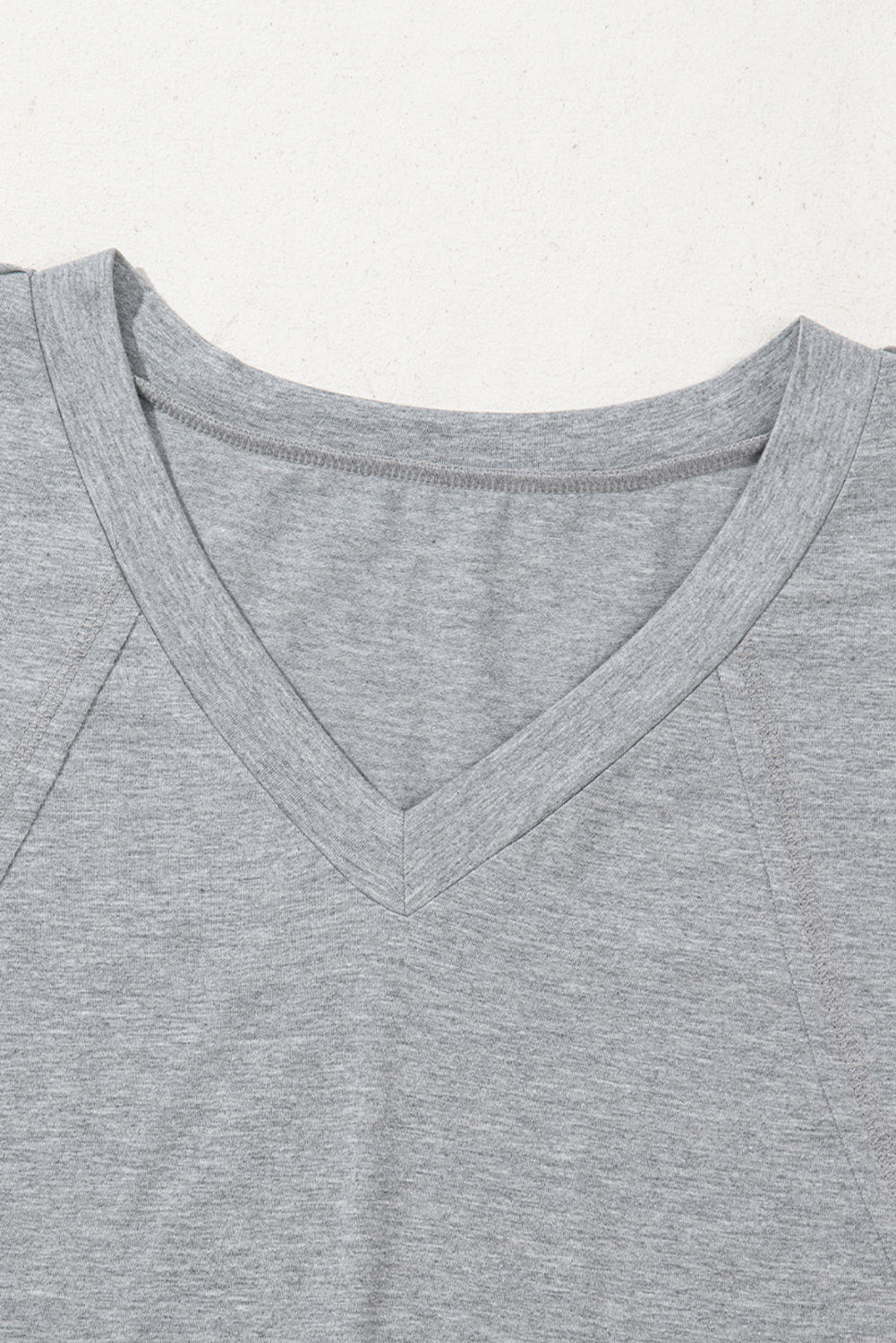 High Raglan Half Sleeve V Neck Oversized T Shirt eAura