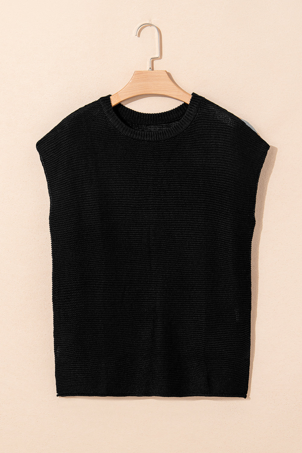 Sachet Pink Solid Color Sweater Tee with Side Slits BB Fashion Outlet
