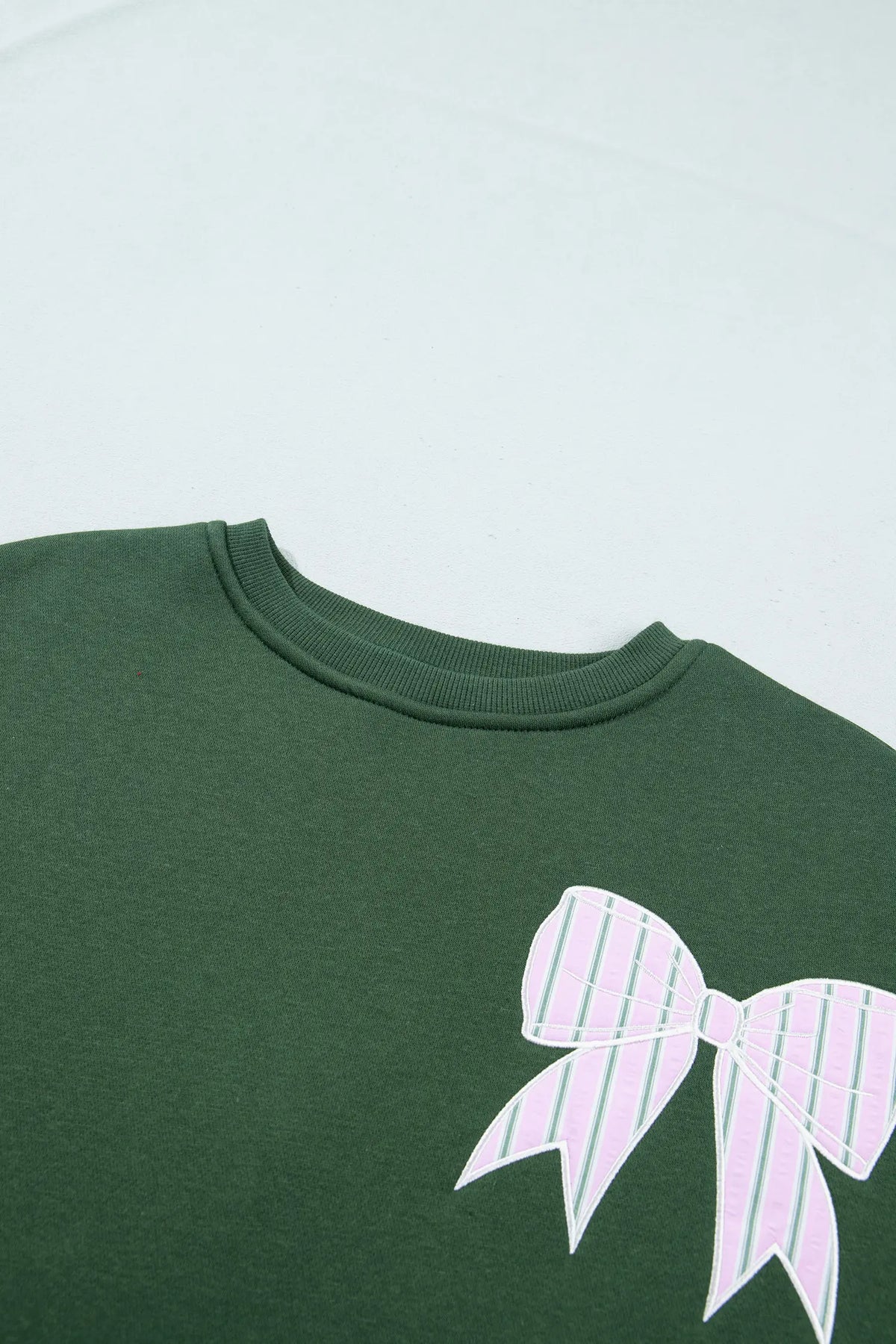 Striped Bow Graphic Oversized Sweatshirt
