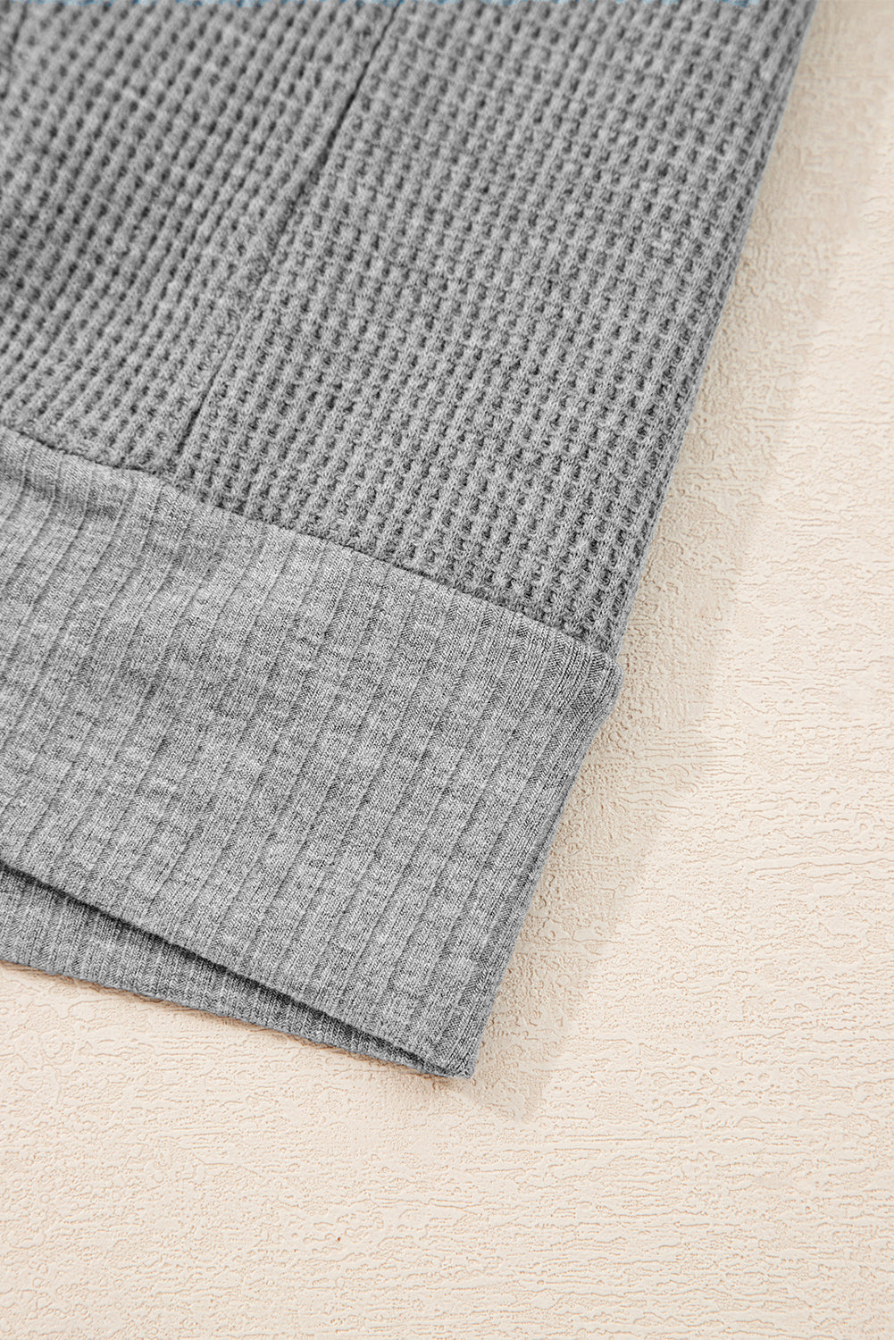 Waffle Zip-Up Front Button Hooded Jacket - eAura