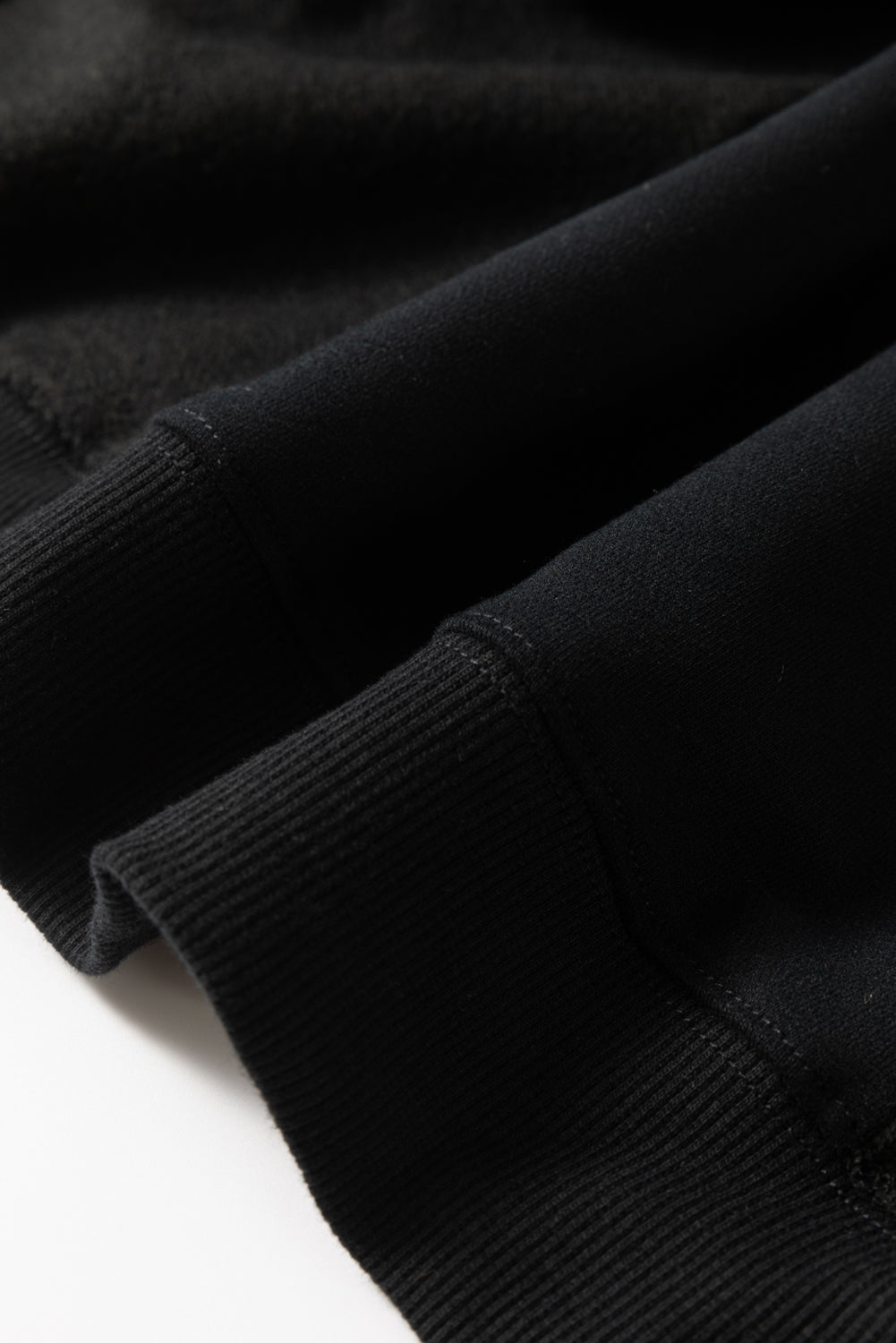 Black Loose Patchwork Crewneck Plus Size Sweatshirt BB Fashion Outlet