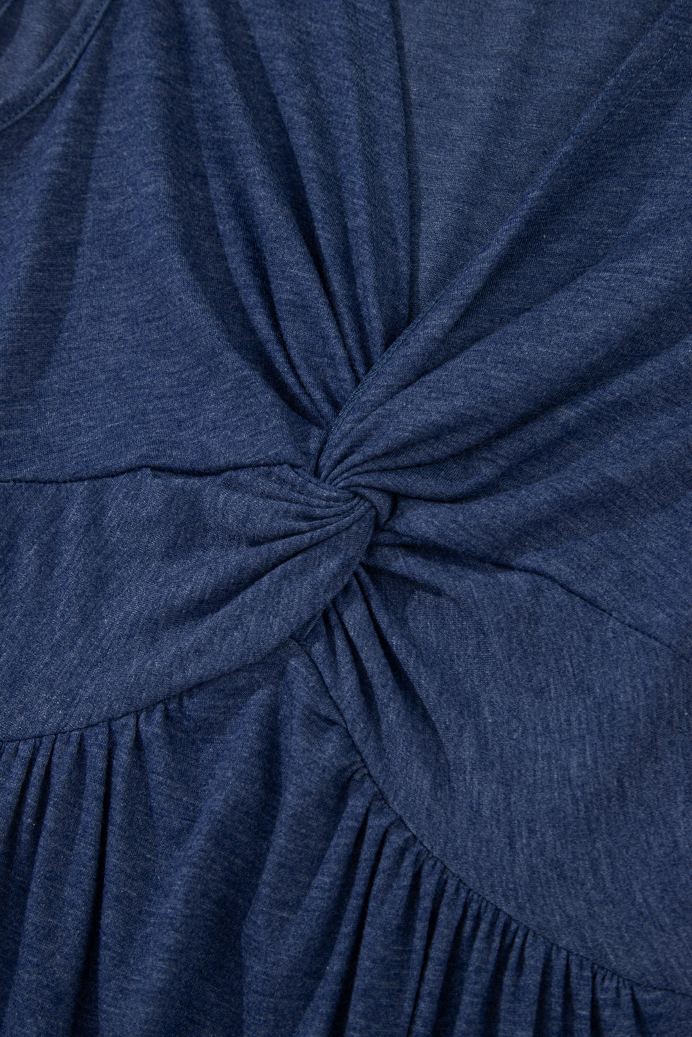 Dirty blue Twisted Bust V Neck Sleeveless Dress eAura