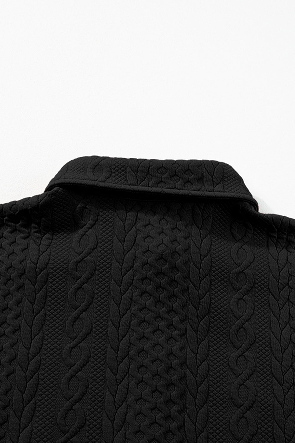 Textured Puff Sleeve Loose Shacket eAura