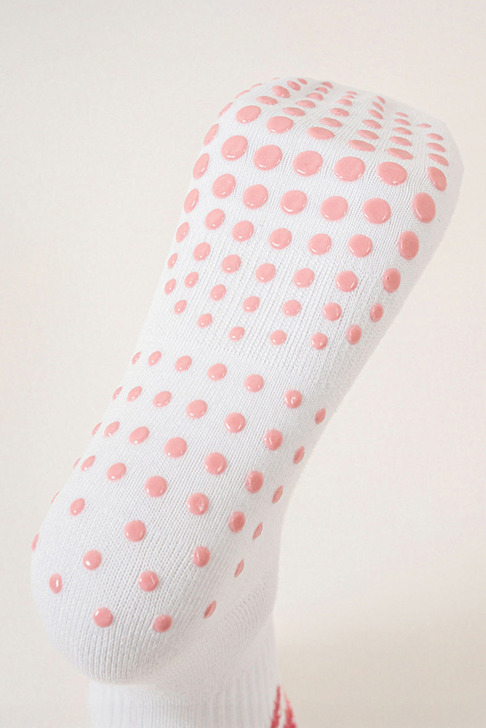 Bow Print Non-Slip Ruffle Grip Socks
