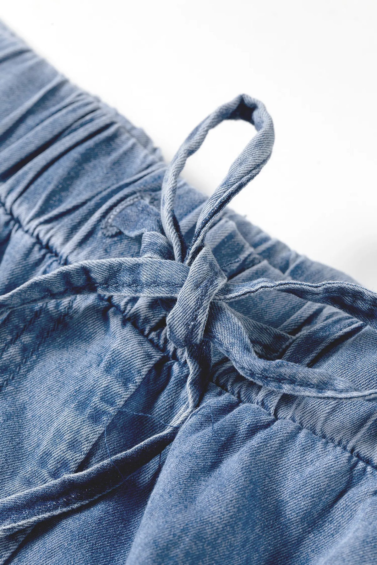 Tiered Raw Edge Ruffled Plus Size Wide Leg Denim Pants – Dusk Blue
