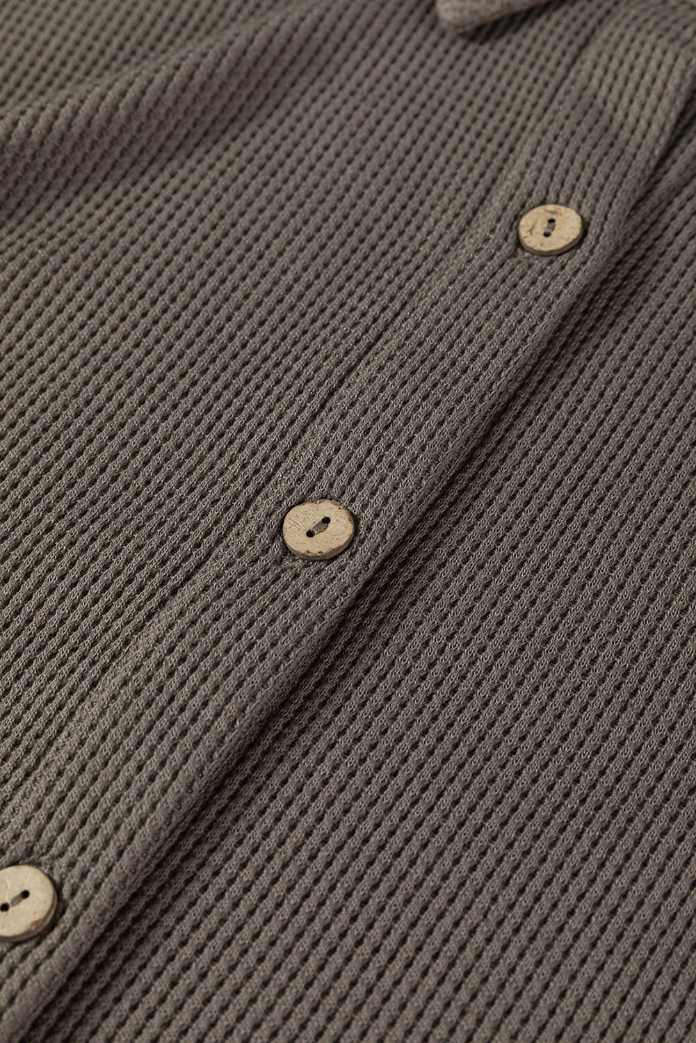 Waffle Knit Shirt Tunic Dress - eAura