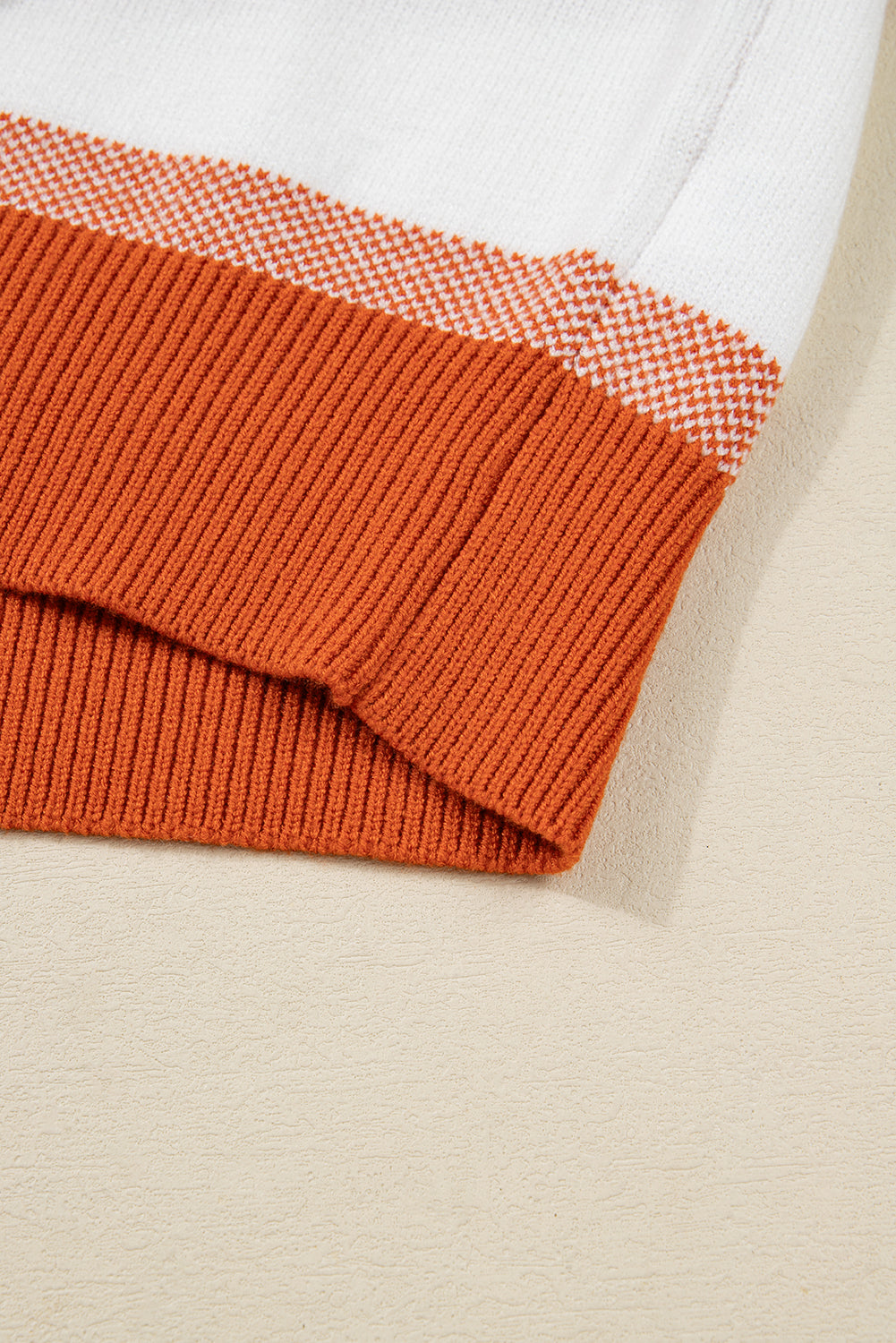 Colour Block Round Neck Sweater Dear-Lover Dropshipping