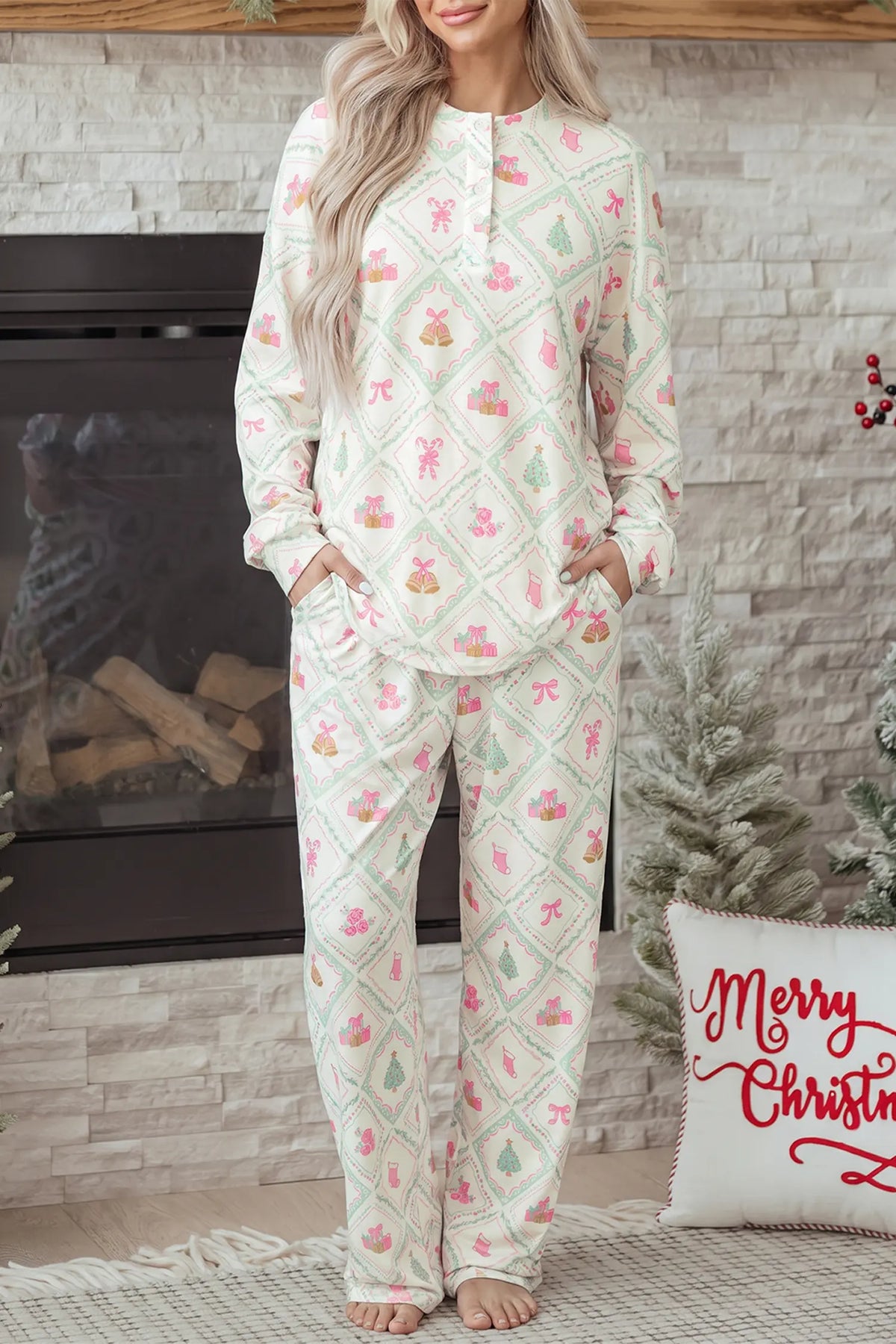 Lounge set Long Sleeve Patchwork Shift