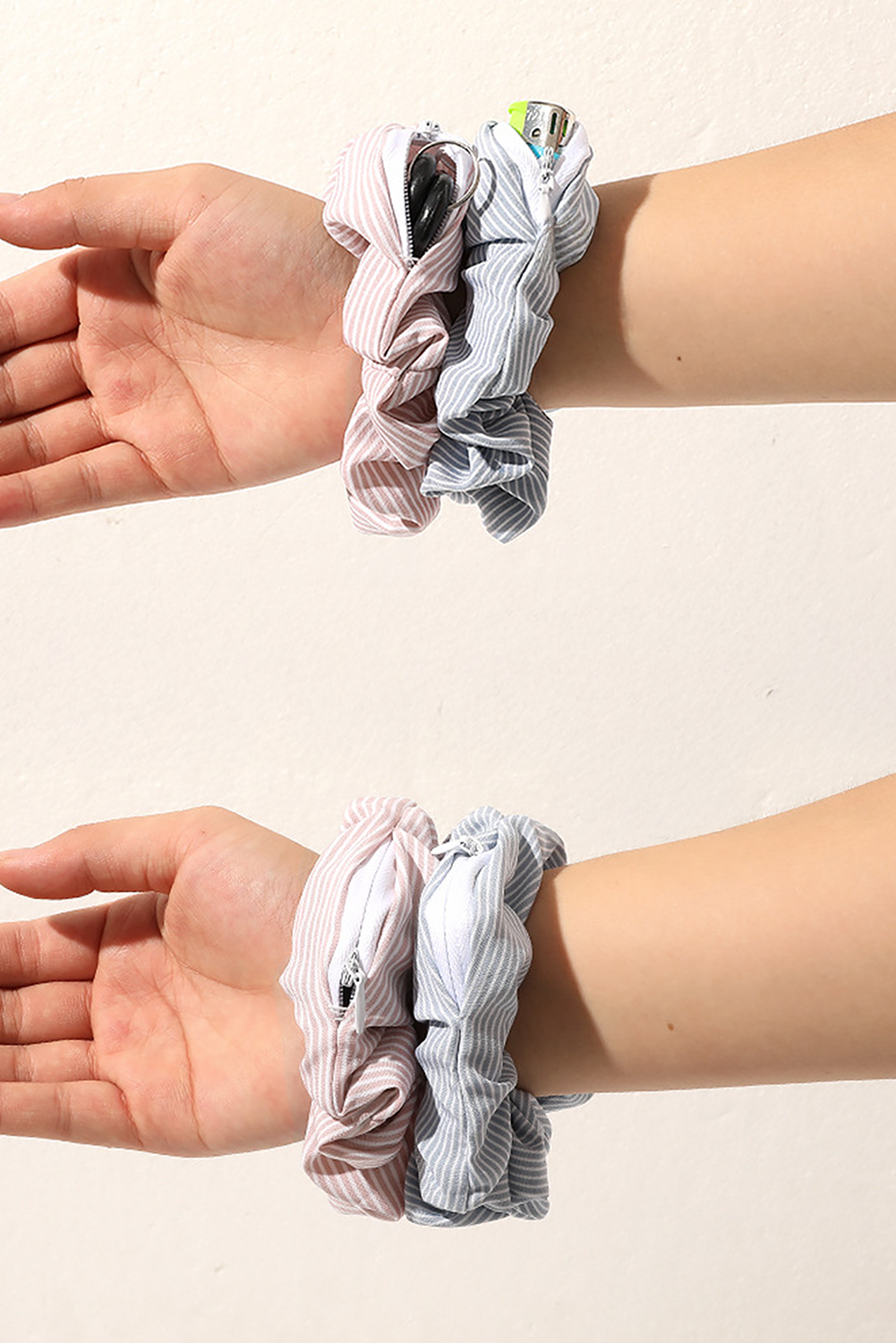 Pocket Scrunchie With Hidden Zipper