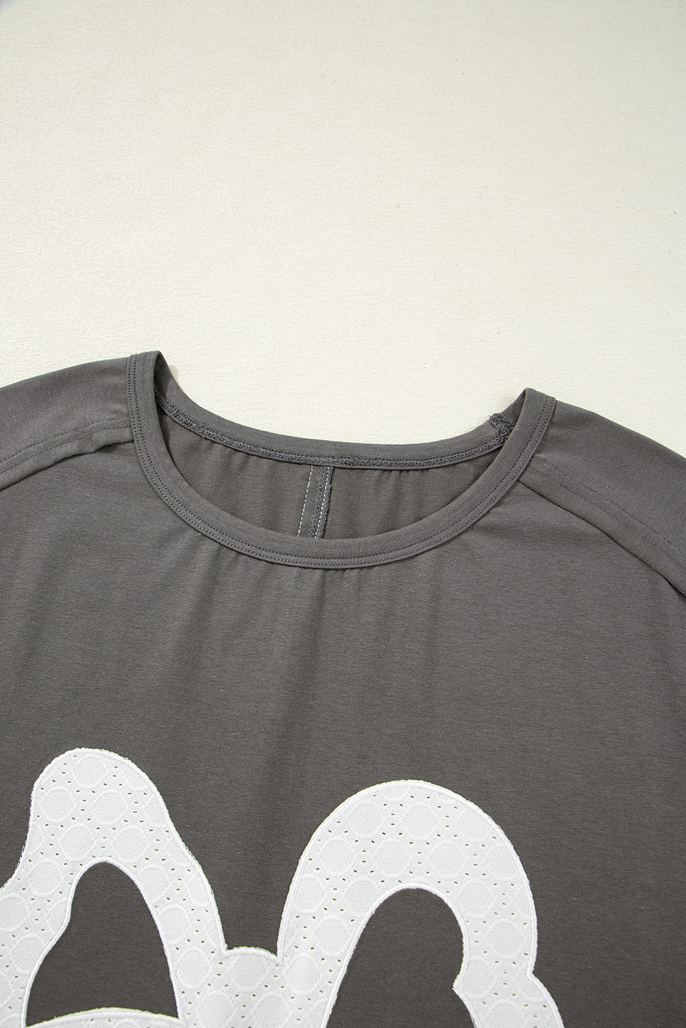 Bow Raw Edge Drop Shoulder Casual T Shirt eAura