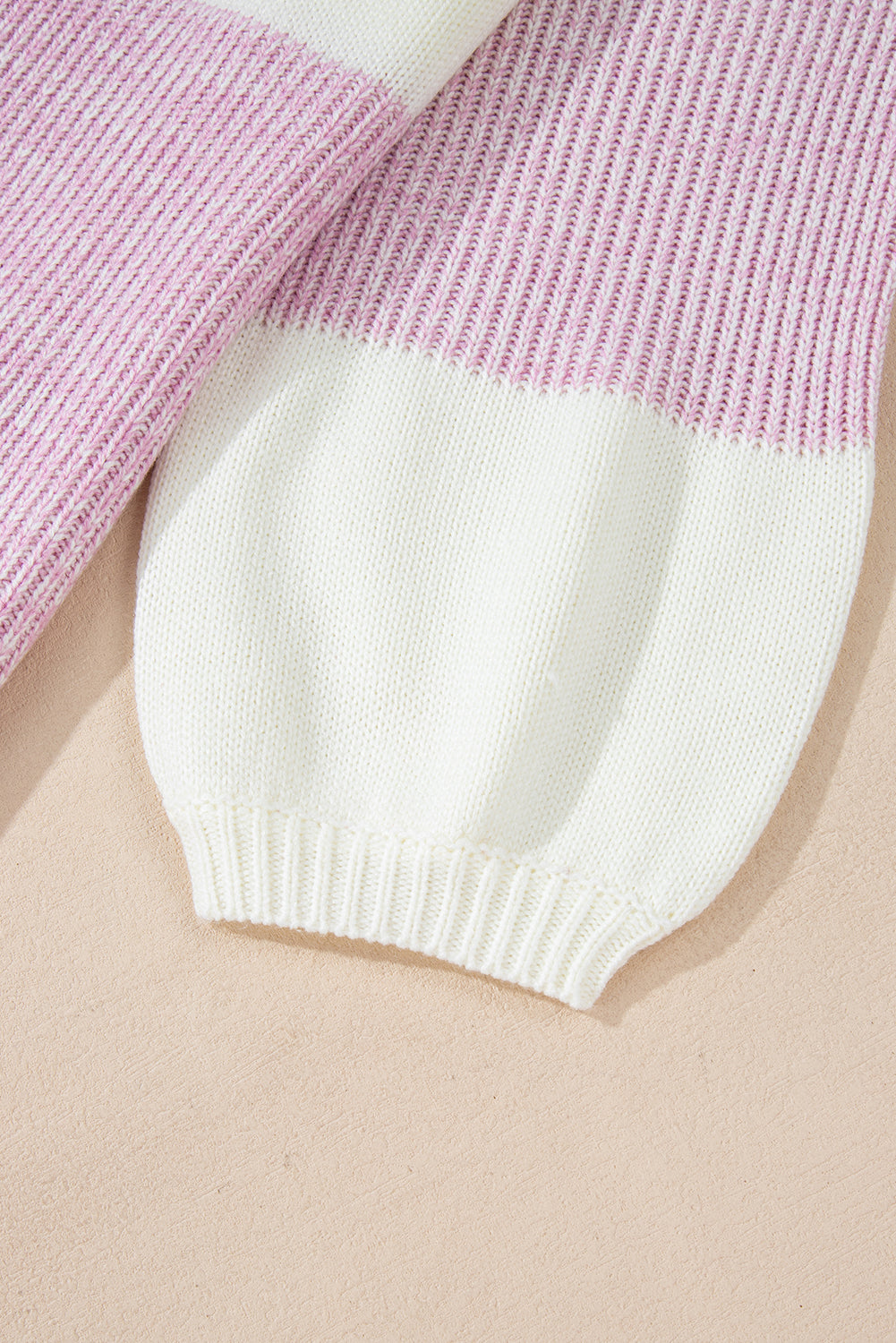 Bonbon Neutral Colourblock Tie Back Sweater eAura