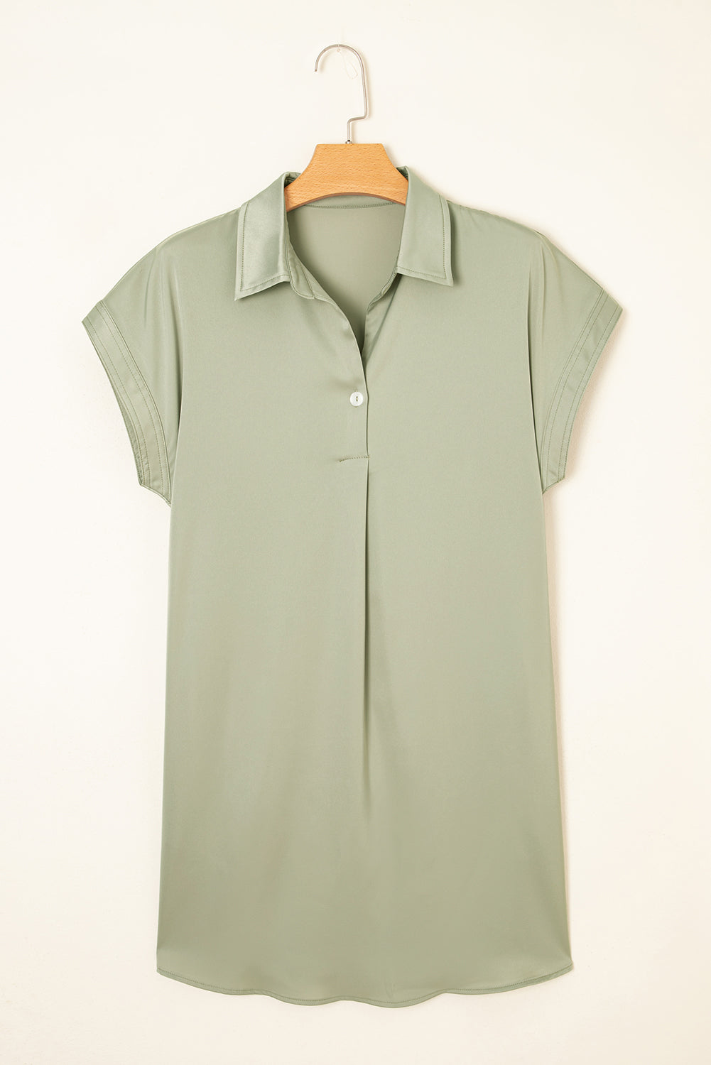 Buttoned Collar Shift T-shirt Mini Dress eAura