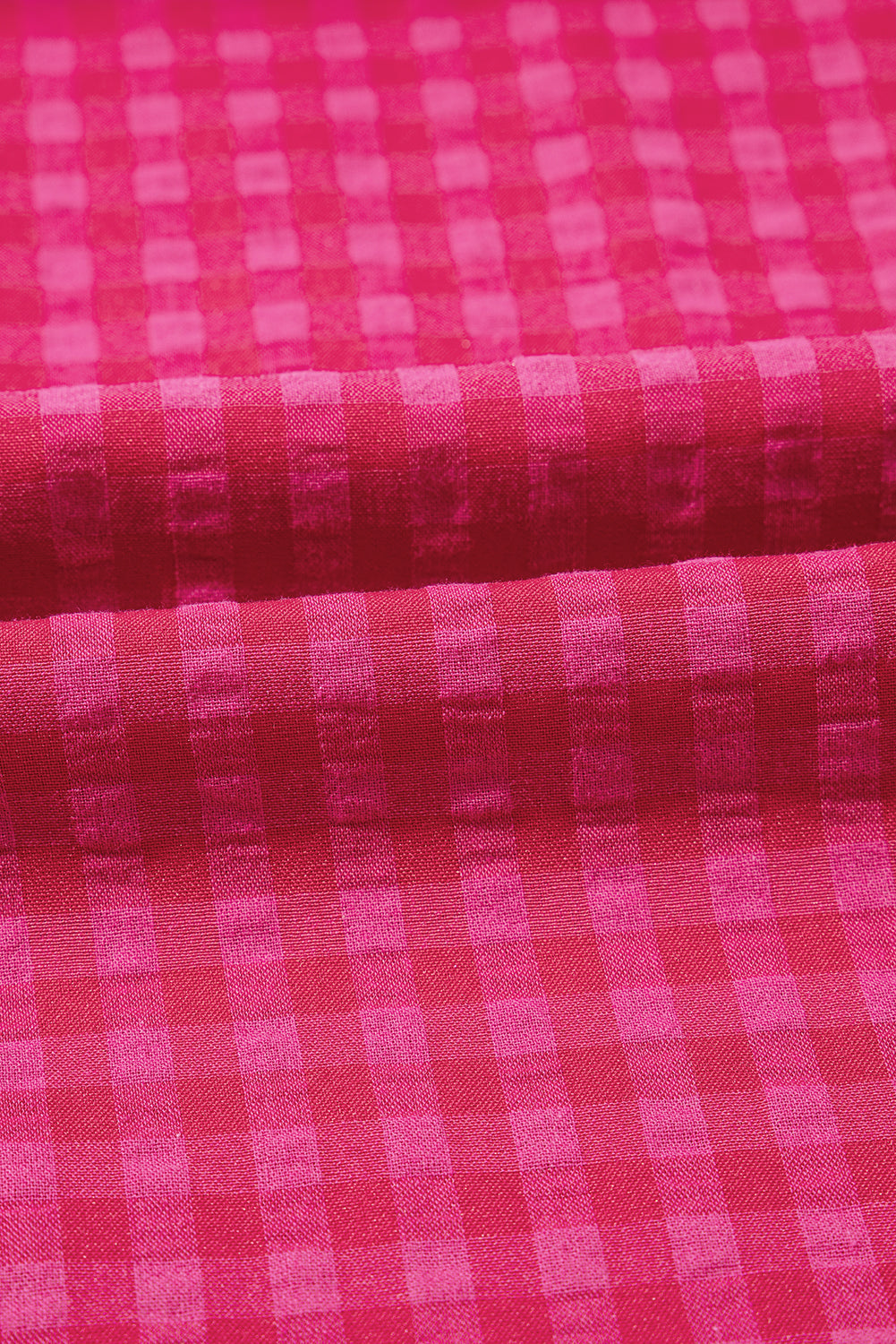 Rose Ginham Check Bubble Sleeve Ruffled Maxi Dress - eAura