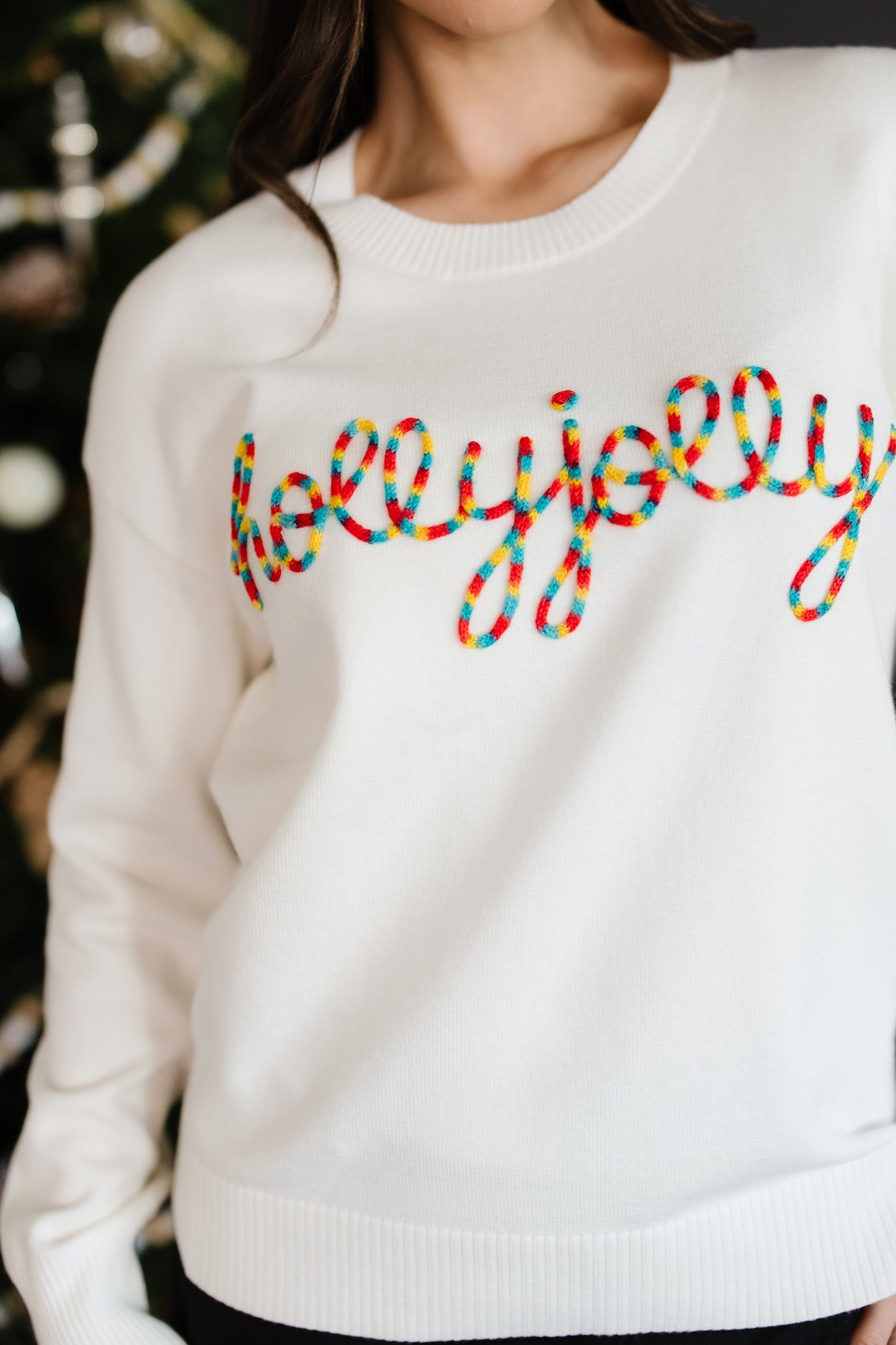 Colourful Holly Jolly Christmas Knit Loose Sweater - Sweaters & Cardigans/Sweaters