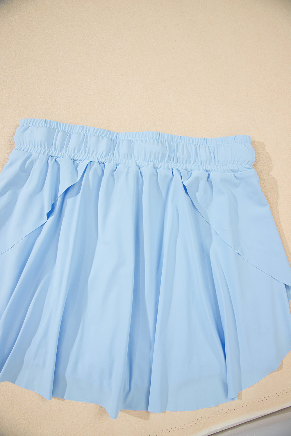 Sky Blue Drawstring High Waist Lined Tennis Skorts eAura