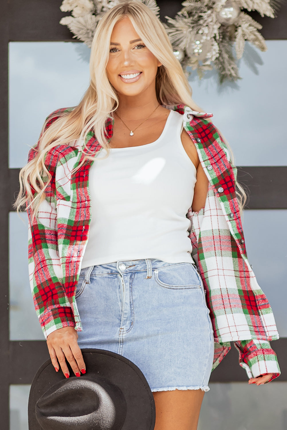 Plaid Casual Flannel Shacket - eAura