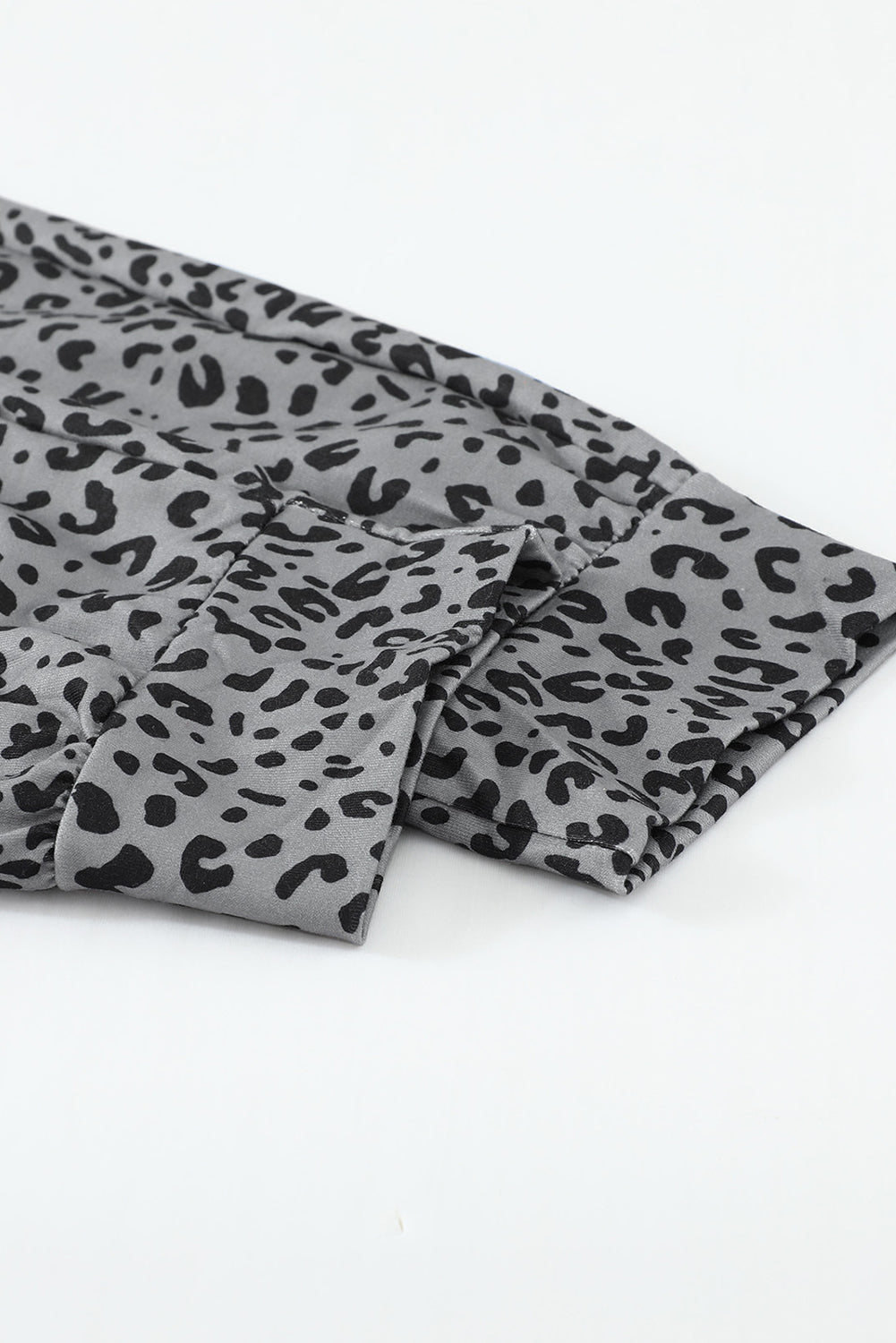 Leopard Print Elastic Waist Casual Joggers