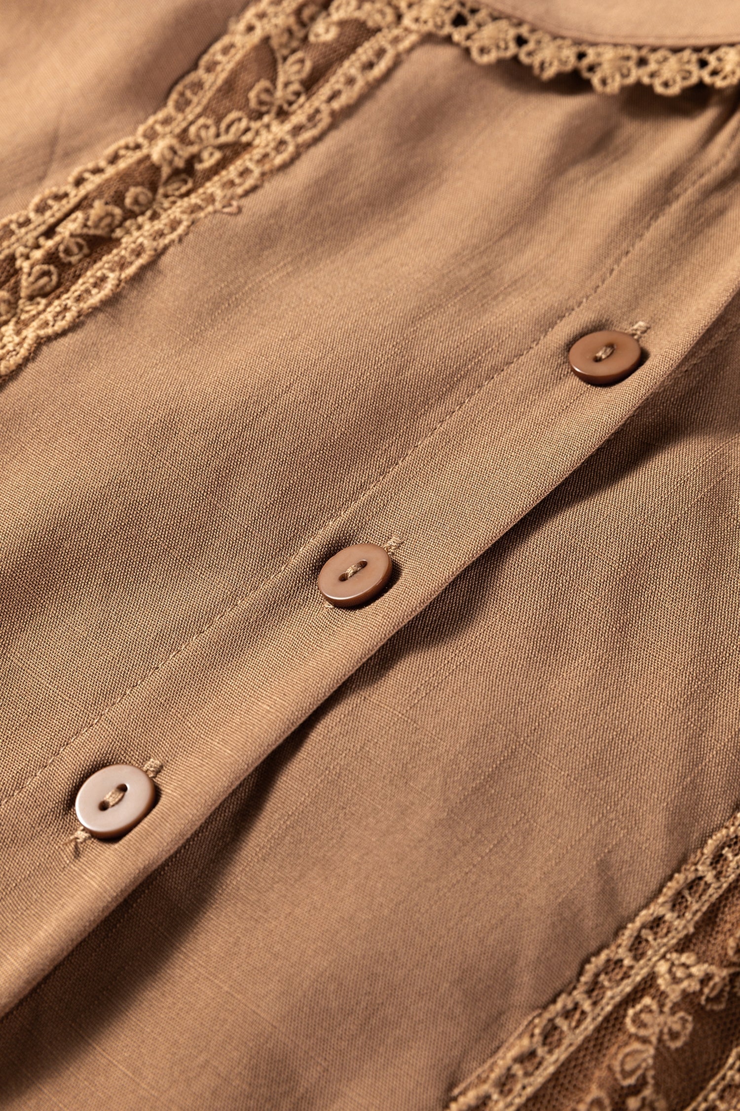 Lace Trim Peter Pan Collar Long Sleeve Mini Shirt Dress - eAura