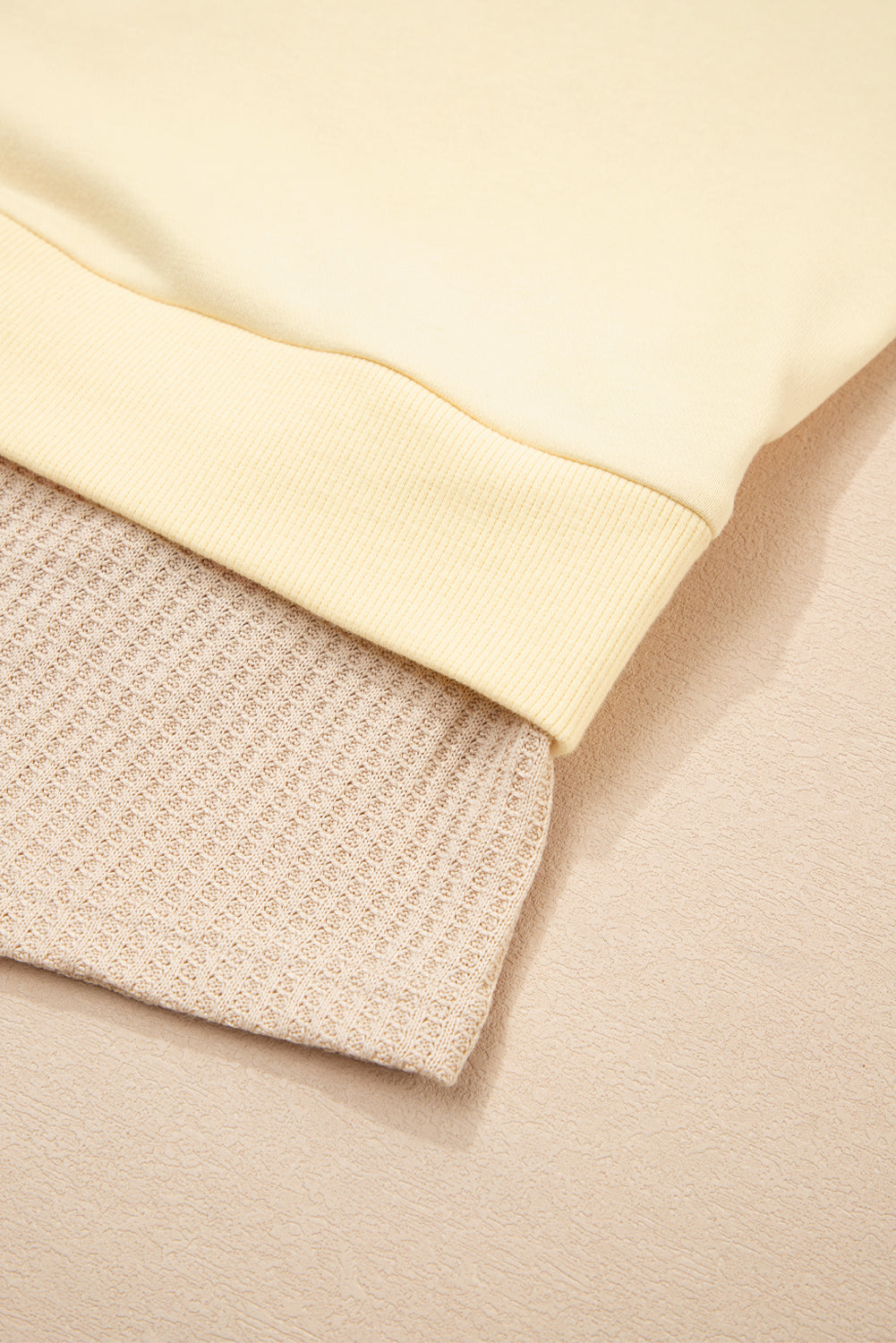 Faux Two Piece Patchwork Round Neck Sweatshirt