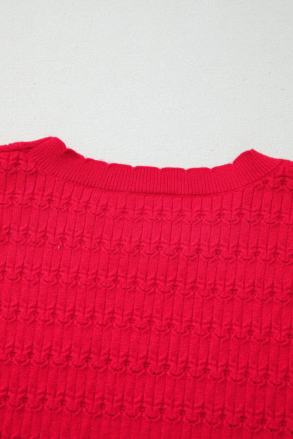 Pattern Knit Ribbed Cuffs Sweater - eAura