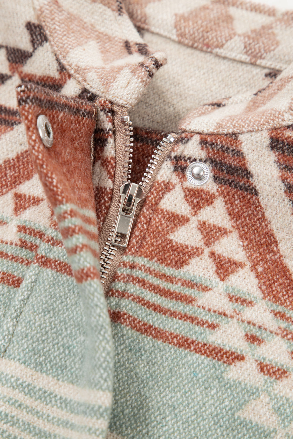 Beige Aztec Quilted Patchwork Western Jacket Dear-Lover Dropshipping