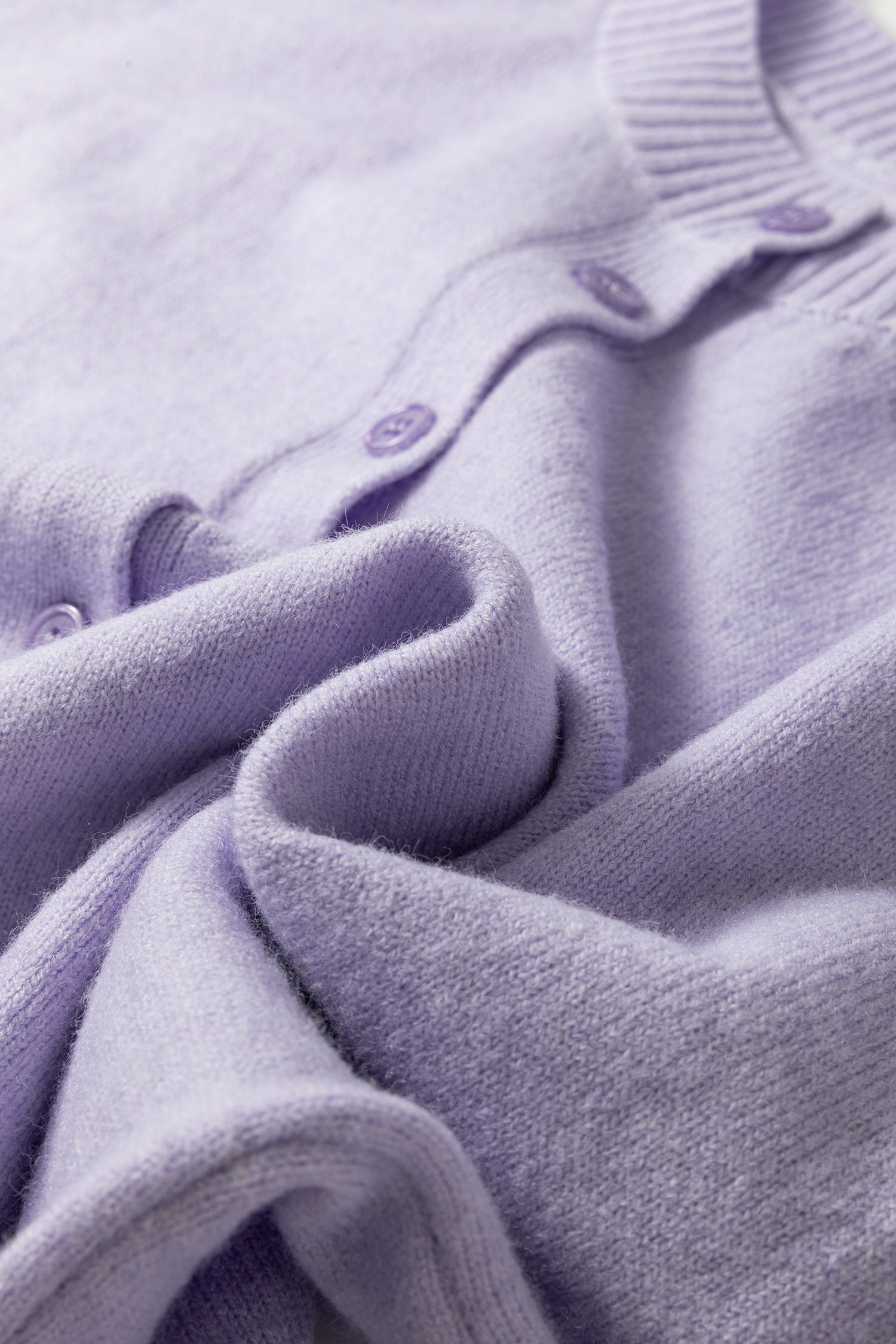 3/4 Sleeve Boxy Knit Button Down Sweater Cardigan – Lavendula