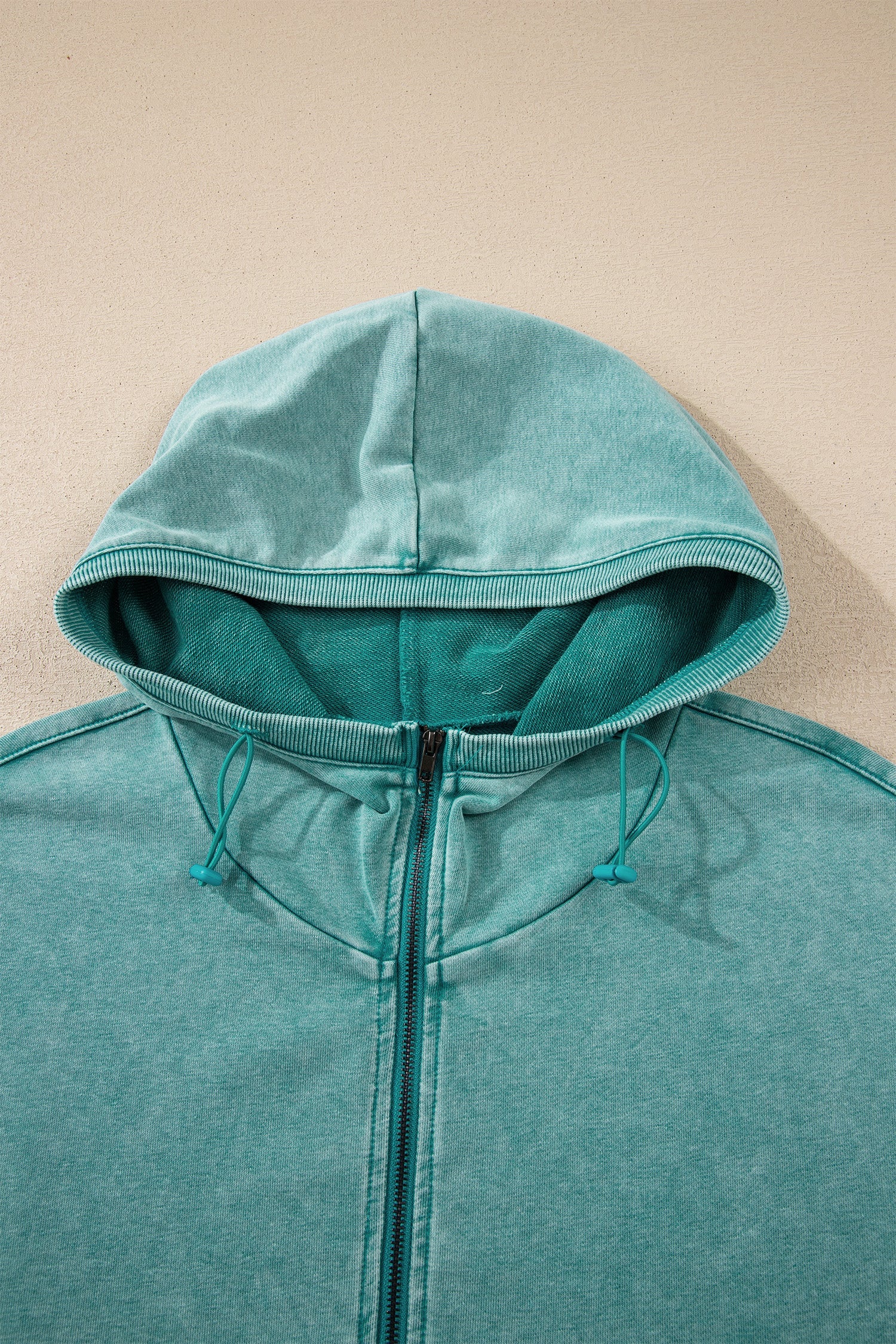 Half Zip Kangaroo Pocket Mineral Wash Baggy Hoodie - Tops/Sweatshirts & Hoodies