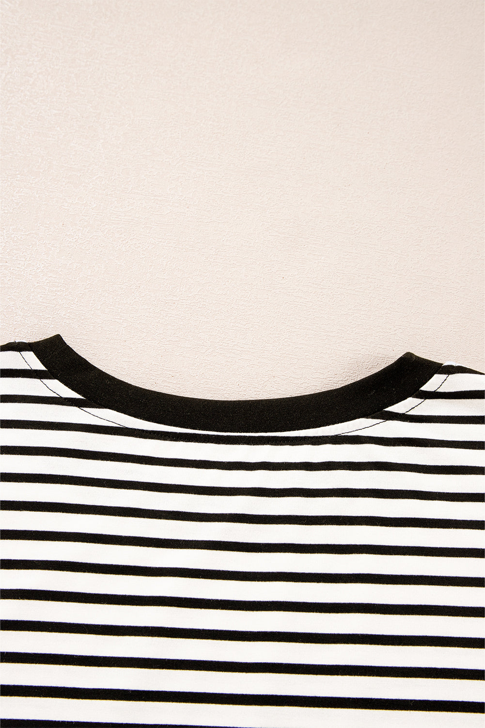 Black Stripe Chest Pocket Patch Round Neck Tank Top - eAura