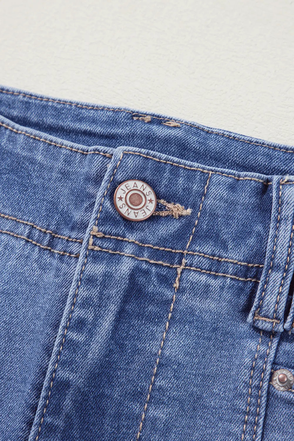 Dusk Blue Loose Straight Leg Cropped High Waist Jeans