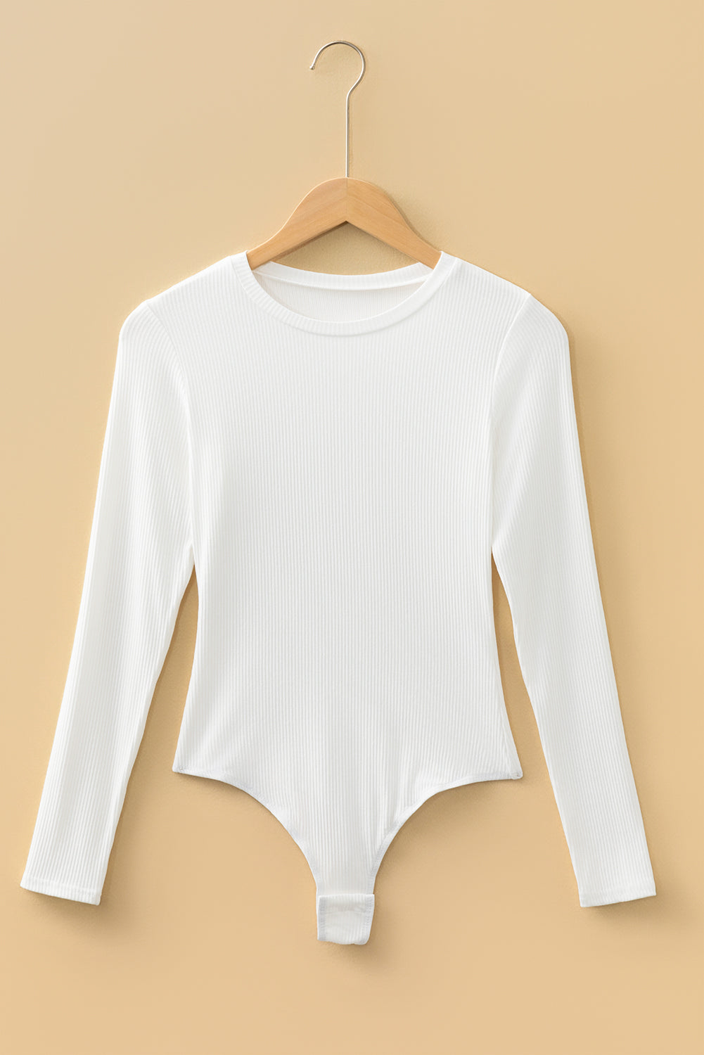 Ribbed Long Sleeve Crew Neck Bodysuit - eAura