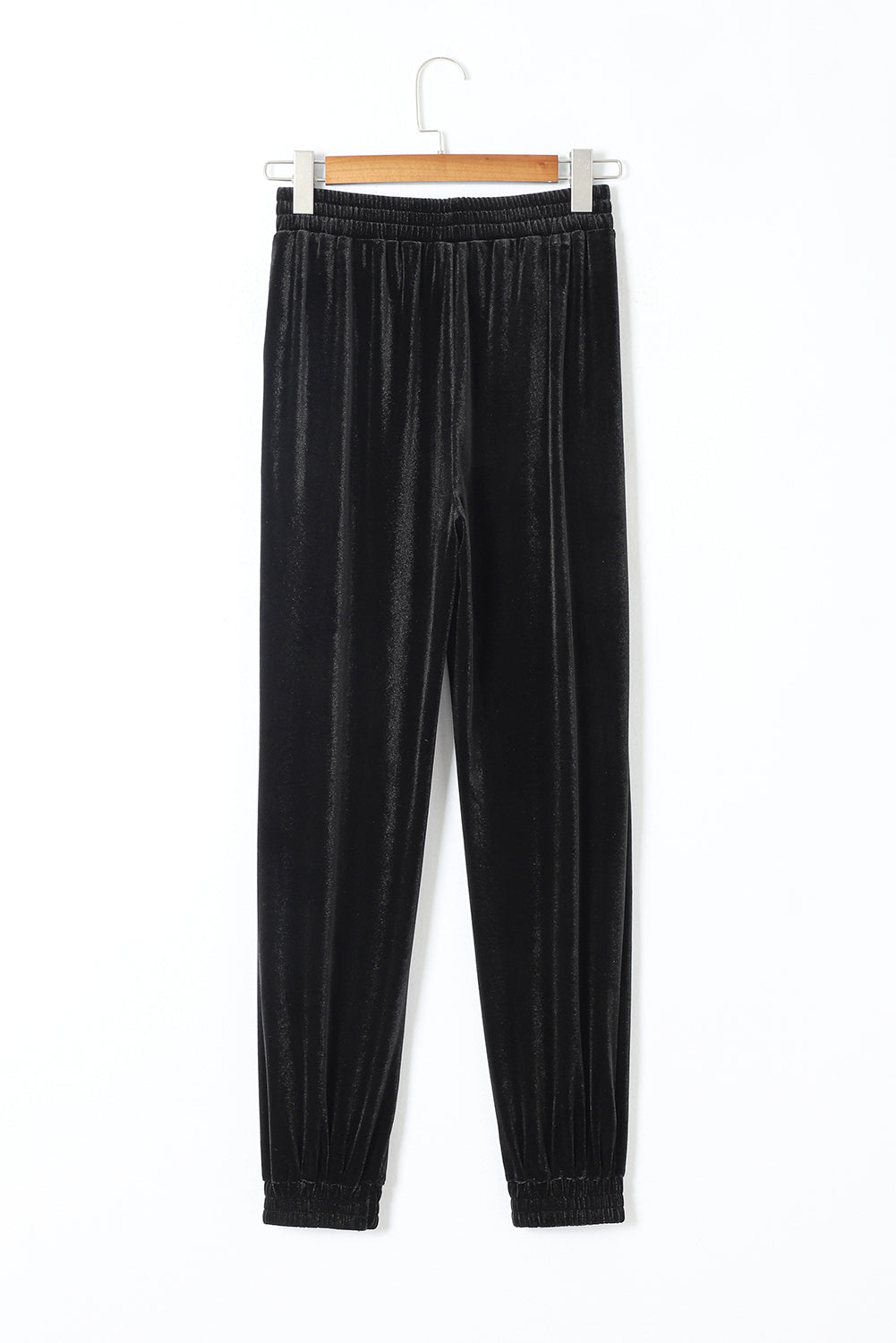 Black Velvet Jogger Trousers - eAura