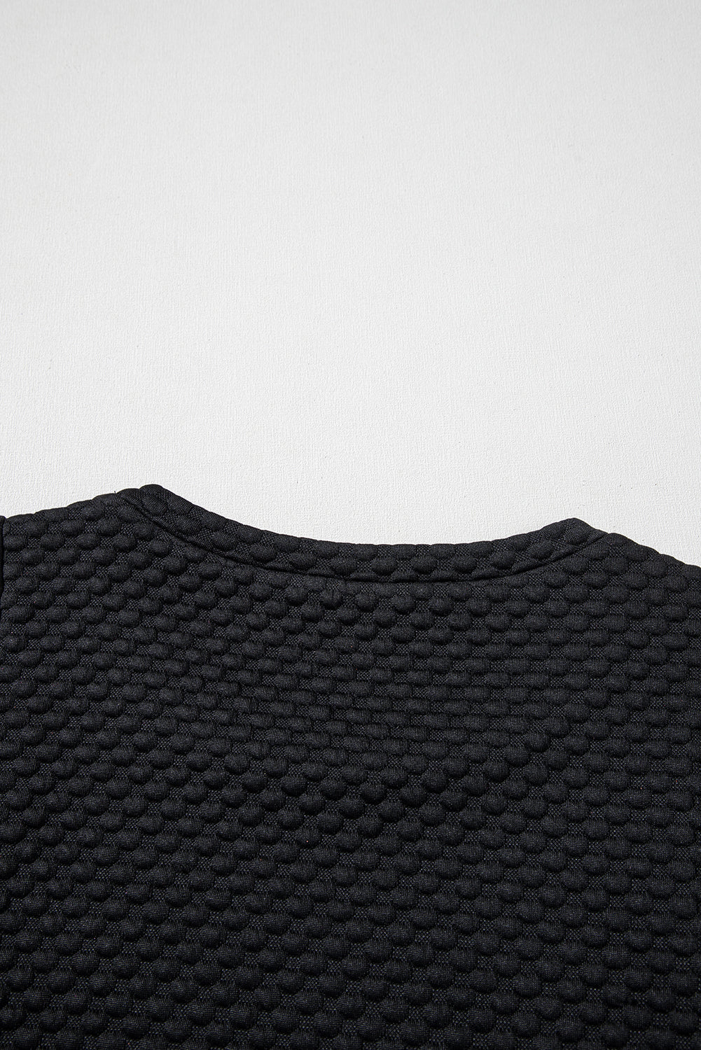 Black Textured Cap Sleeve T-shirt Shift Mini Dress eAura