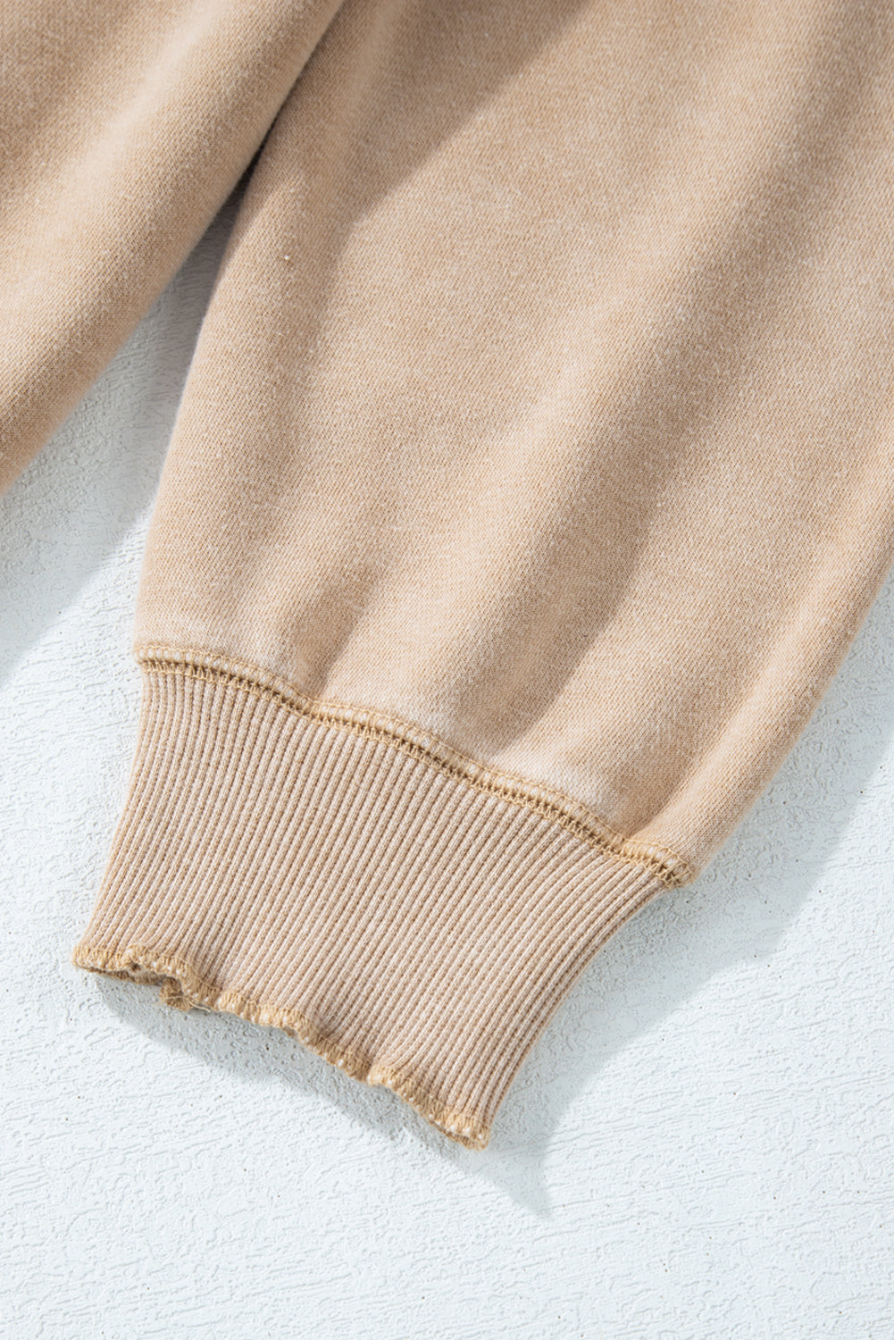 Black Solid Waffle Knit Patchwork Raglan Sleeve Sweatshirt Dear-Lover Dropshipping