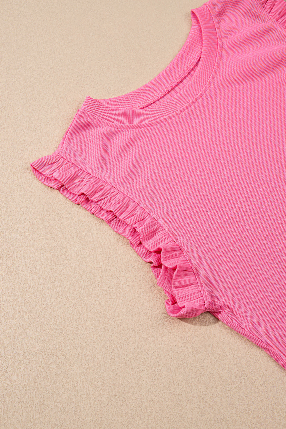 Bonbon Textured Ruffle Trim Crop Vest Lace-up Long Skirt Set Co-ord - eAura