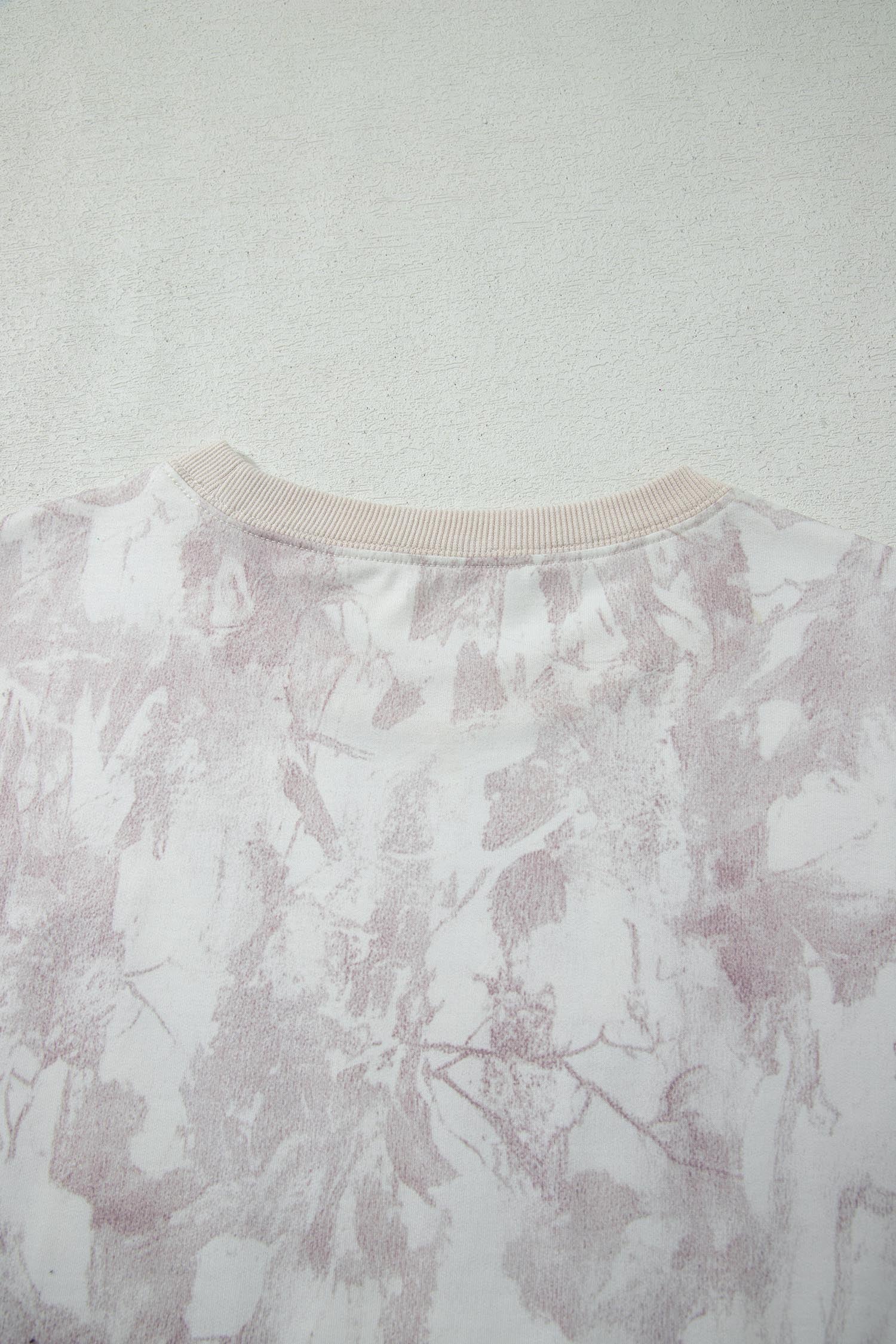 Gray Woodland Camo Print Raw Edge Cropped Top & Skirt Set