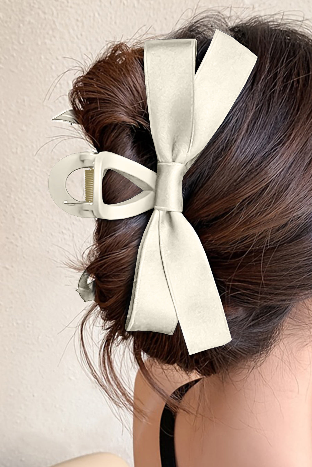 Red Ribbon Bow Decor Hair Clip - eAura