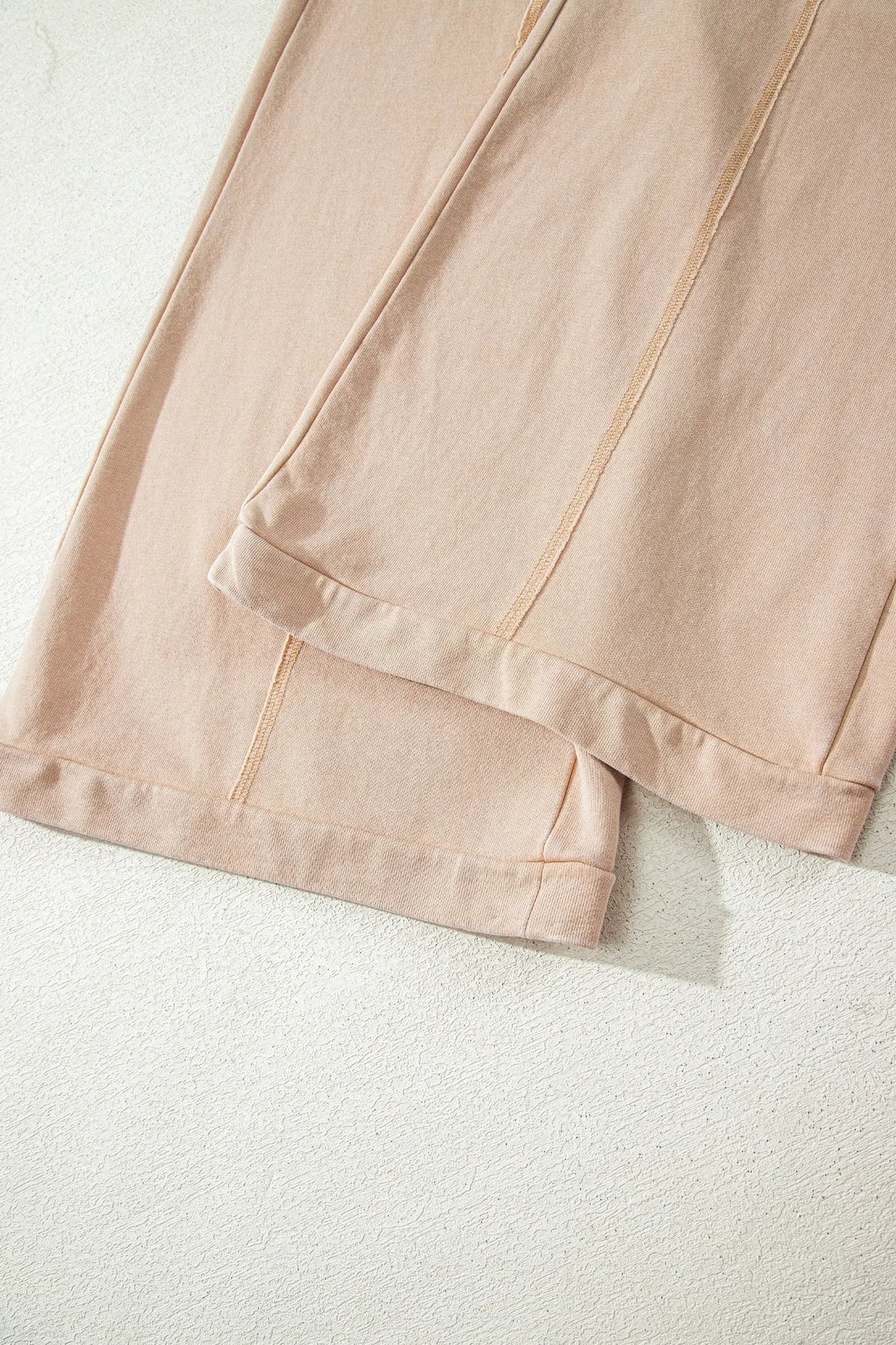 Mineral Wash Drawstring Retro High Waist Wide Leg Western Pants – Latte