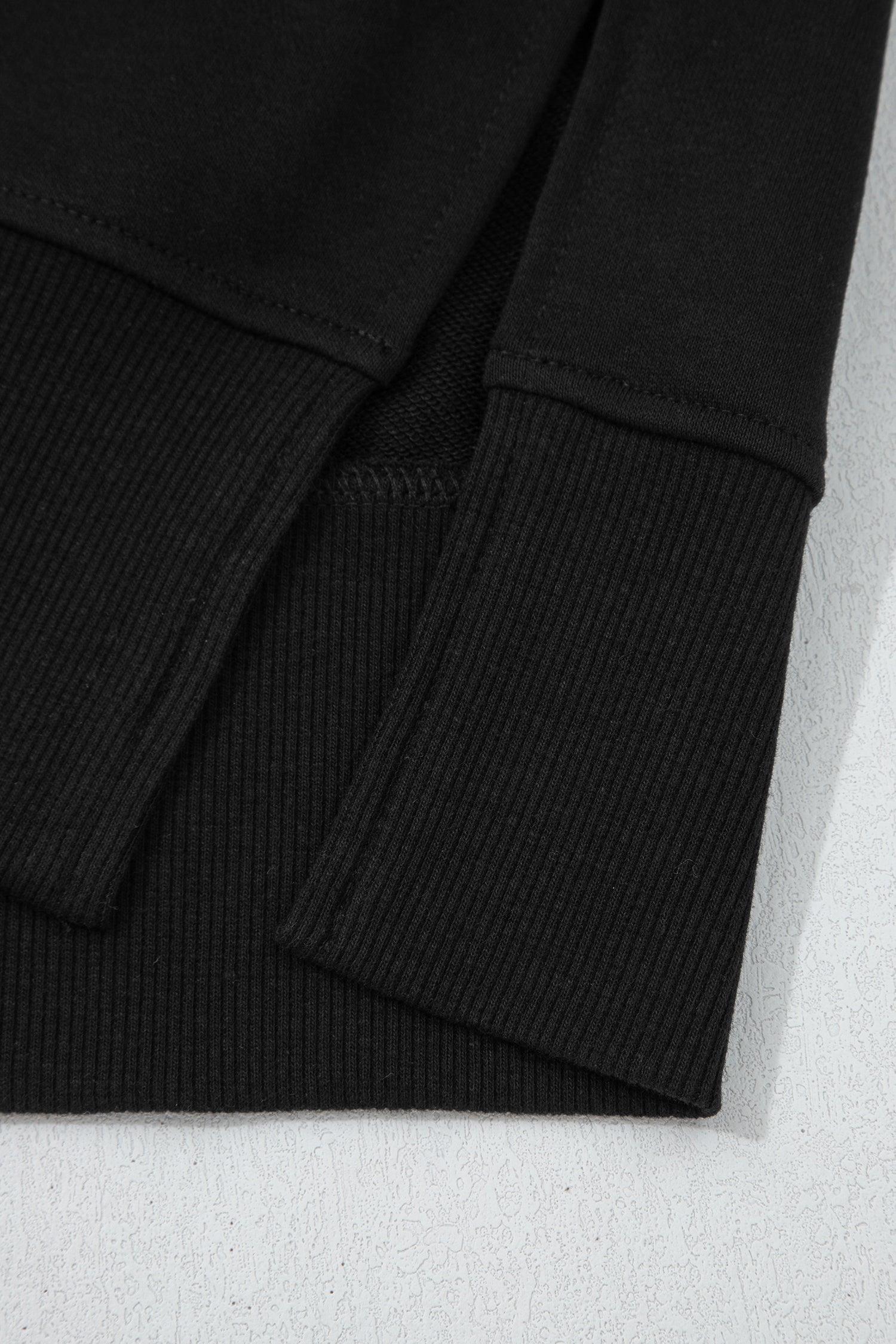 Oversize Slit Sweatshirt and Ribbed Leggings Co-ord Set