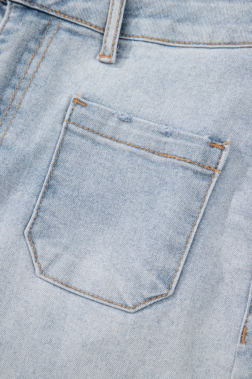 Beau Blue Light Wash High Rise Denim Shorts BB Fashion Outlet