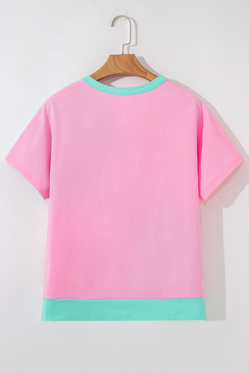 Myosotis Two Tone Half Buttons Collared T Shirt eAura