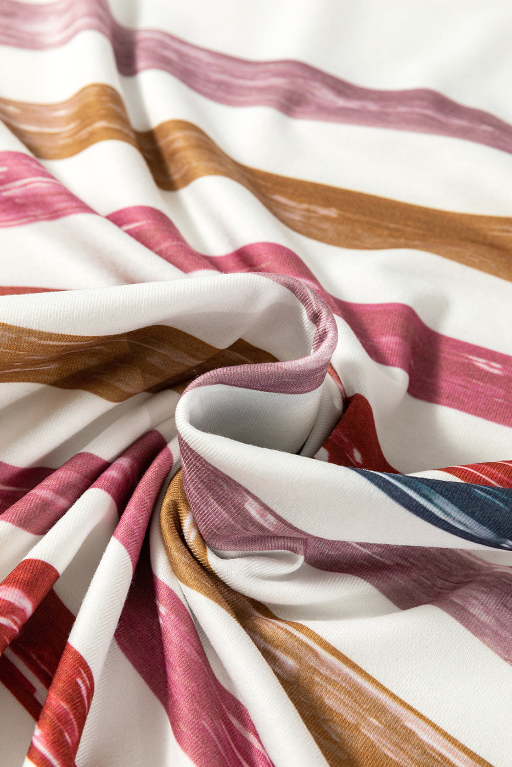 Red Stripe Rainbow Round Neck Tank Top - eAura