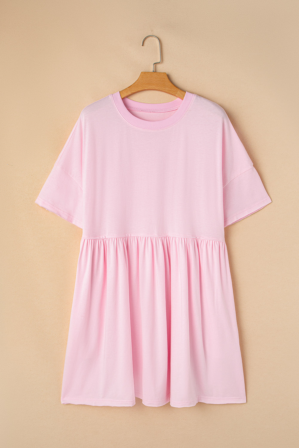 Pocketed Raw Edge Babydoll Dress eAura