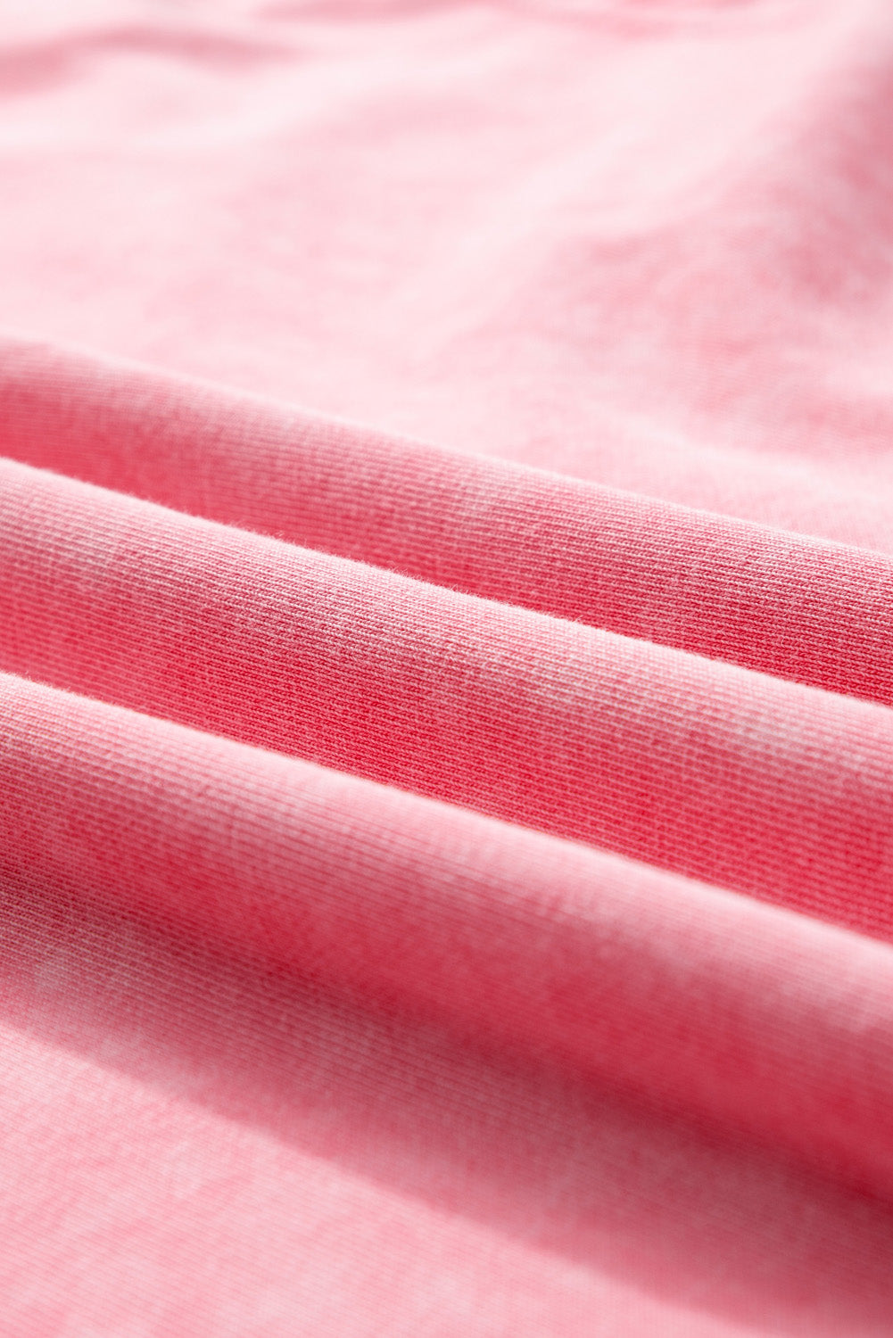 Strawberry Pink Mineral Wash Drop Sleeve Patchwork Plus Tee BB Fashion Outlet