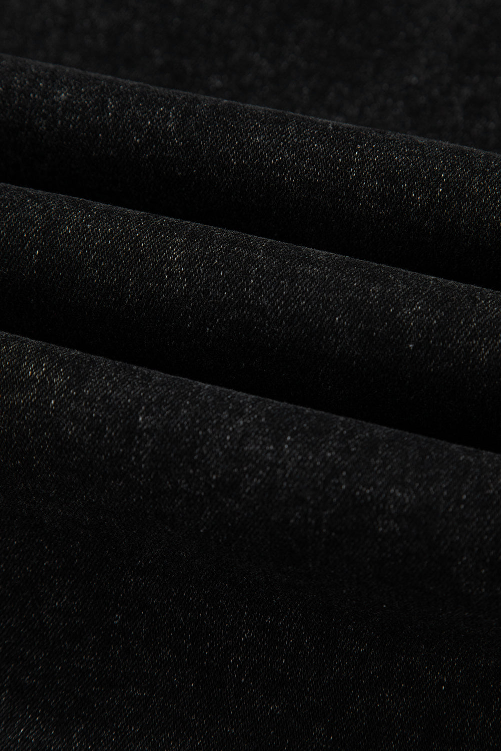 Pleated Wide Leg Mineral Wash Denim Pants - eAura