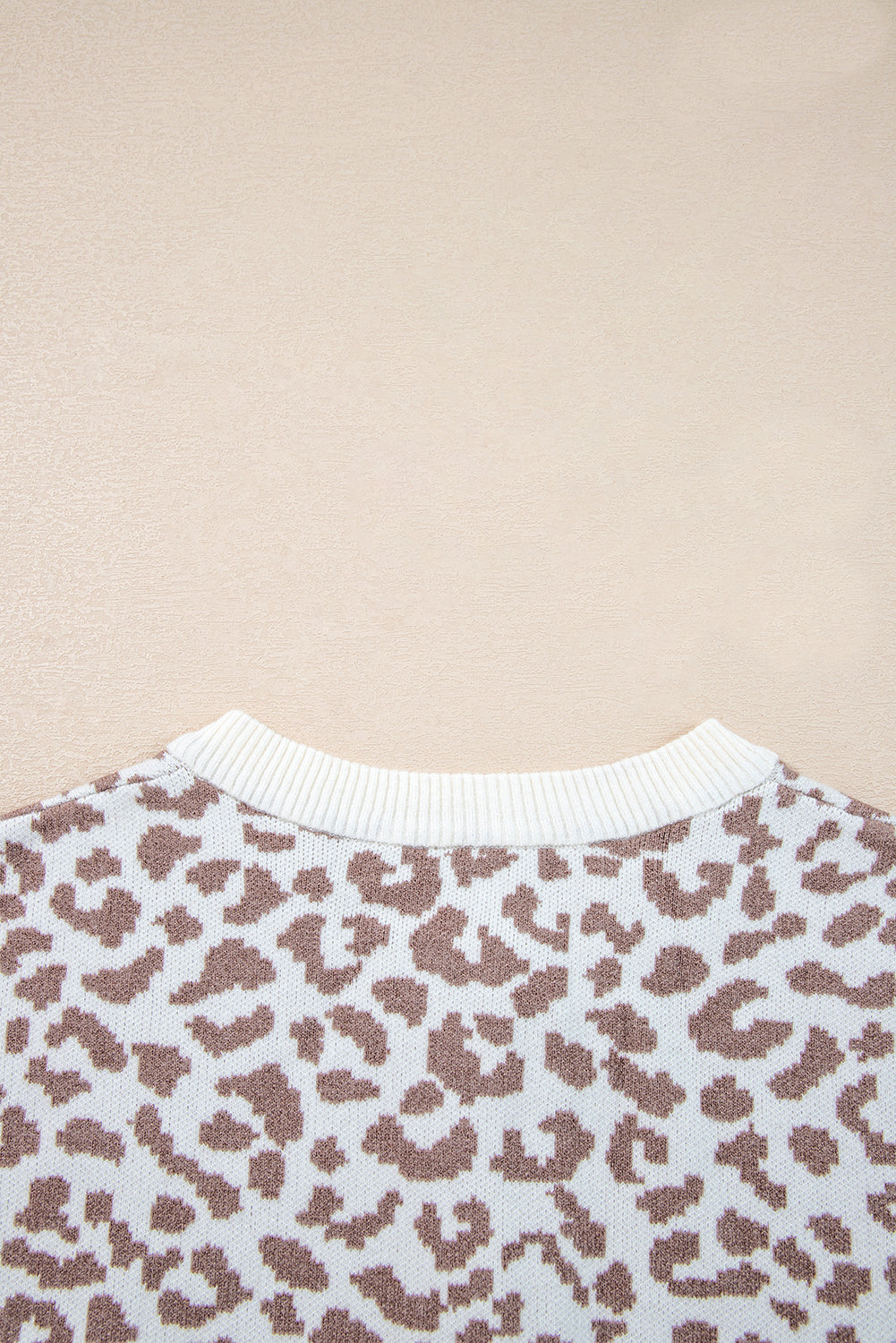 Black Leopard Drop Shoulder Chunky Knitted Cardigan Sweater Dear-Lover Dropshipping