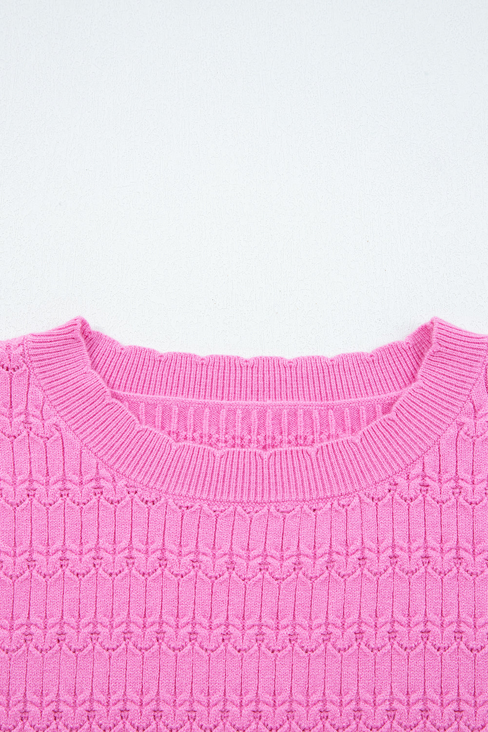 Pattern Knit Ribbed Cuffs Sweater - eAura