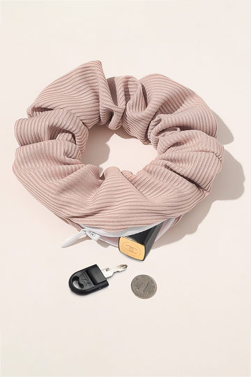 Pocket Scrunchie With Hidden Zipper