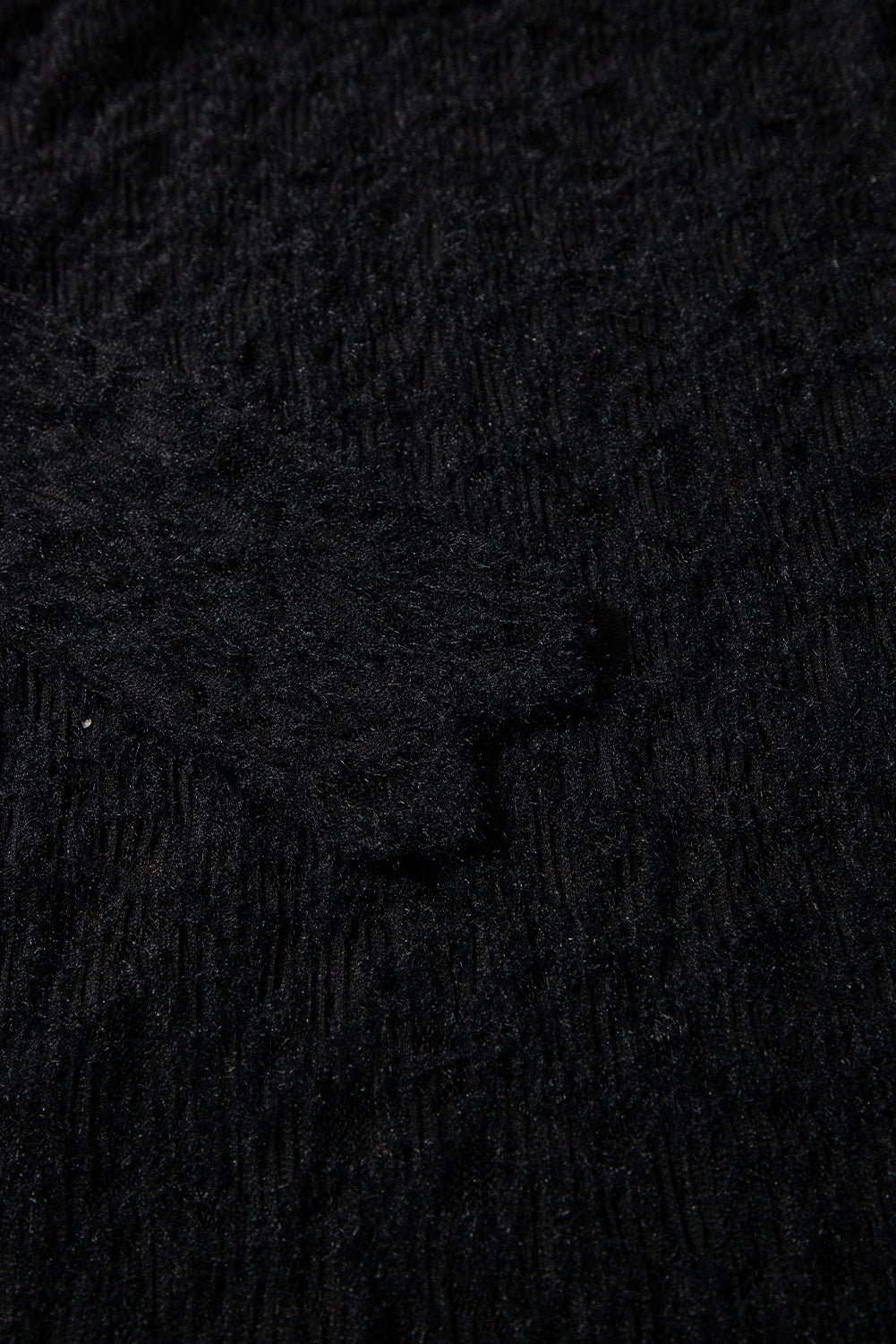 Black Flower Lace See Through Mock Neck Long Sleeve Top - eAura