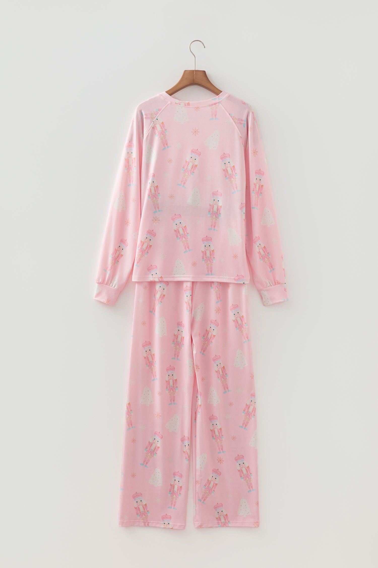 Pink Christmas Tree Nutcracker Print Pyjama Set - Loungewear & Sleepwear/Sleepwear