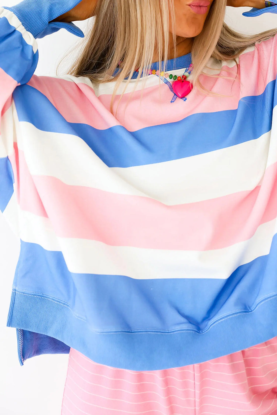 Side Split Oversized Long Sleeve Top